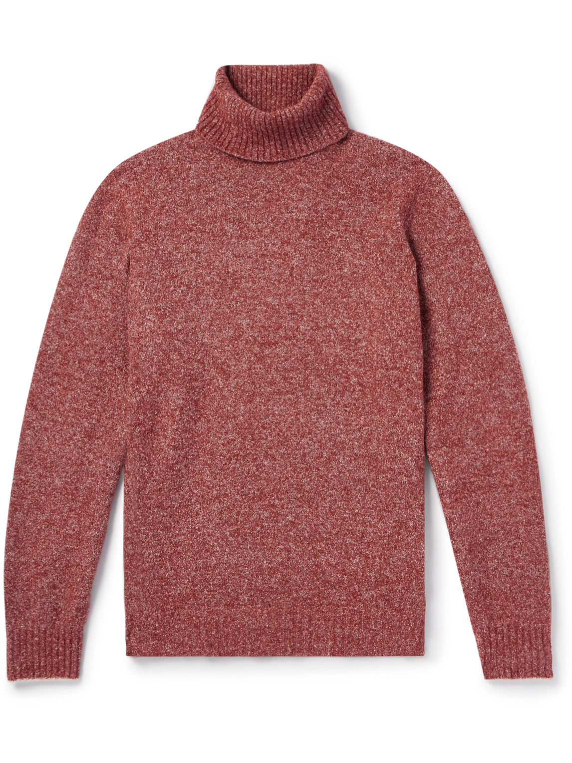 Brunello Cucinelli Knitted Rollneck Sweater In Red