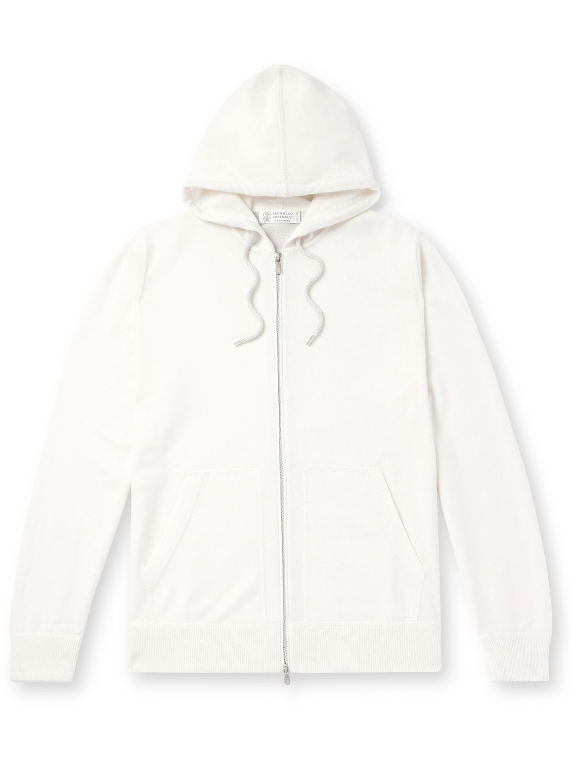Brunello Cucinelli Ribbed Cashmere Zip-up Hoodie In Unknown