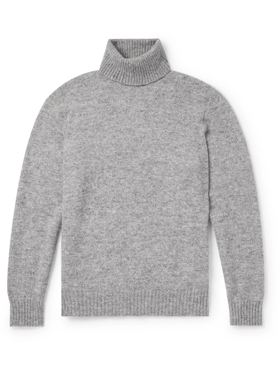 Brunello Cucinelli Knitted Rollneck Sweater In Gray