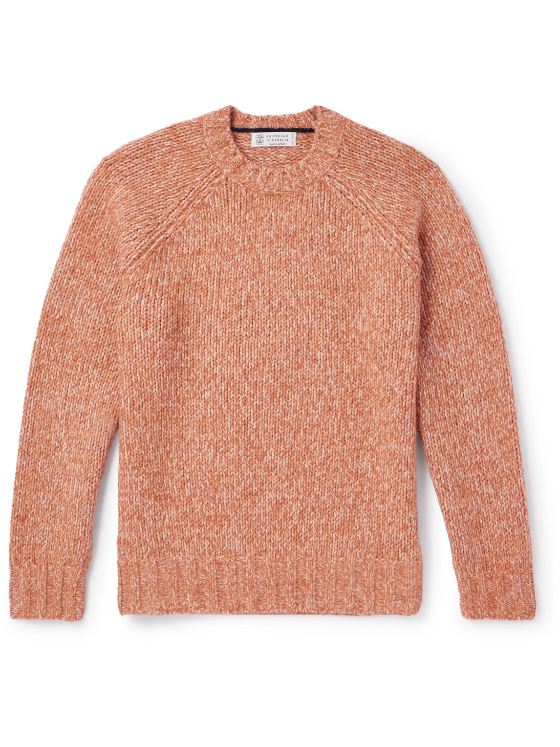Brunello Cucinelli Knitted Sweater In Orange
