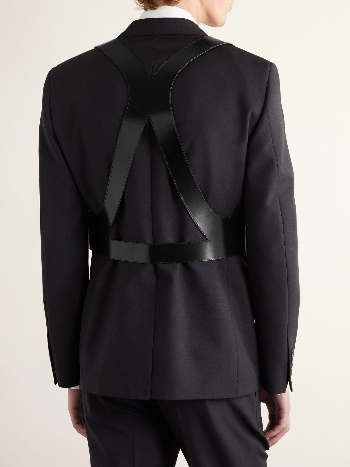 Shop Alexander Mcqueen Glossed-leather Harness Belt In Black
