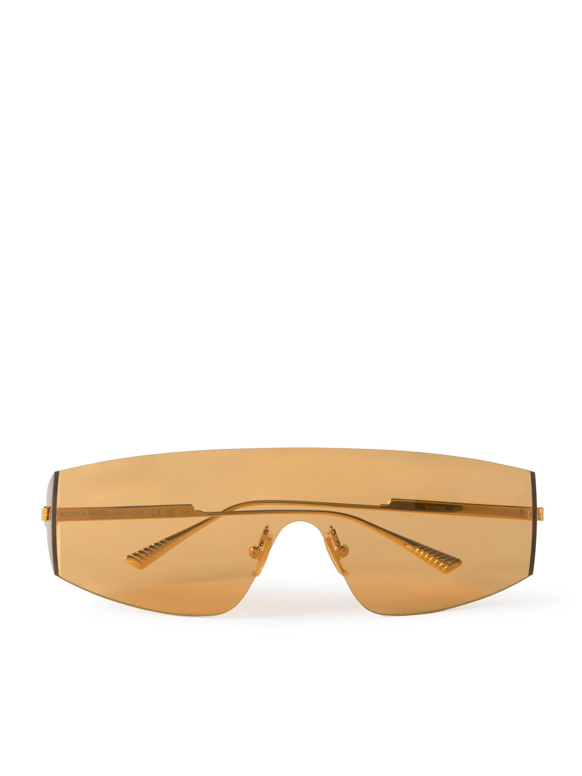 Bottega Veneta D-frame Gold-tone Sunglasses In Brown
