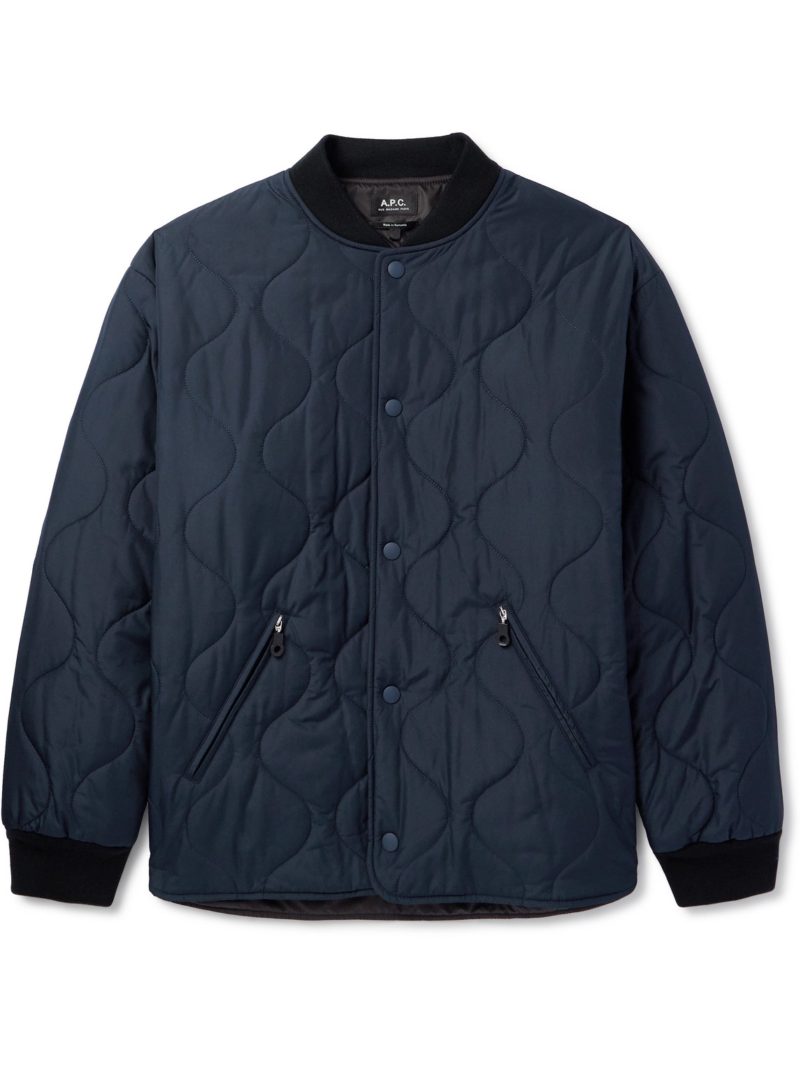 Apc Florent Quilted Shell Jacket In Blue