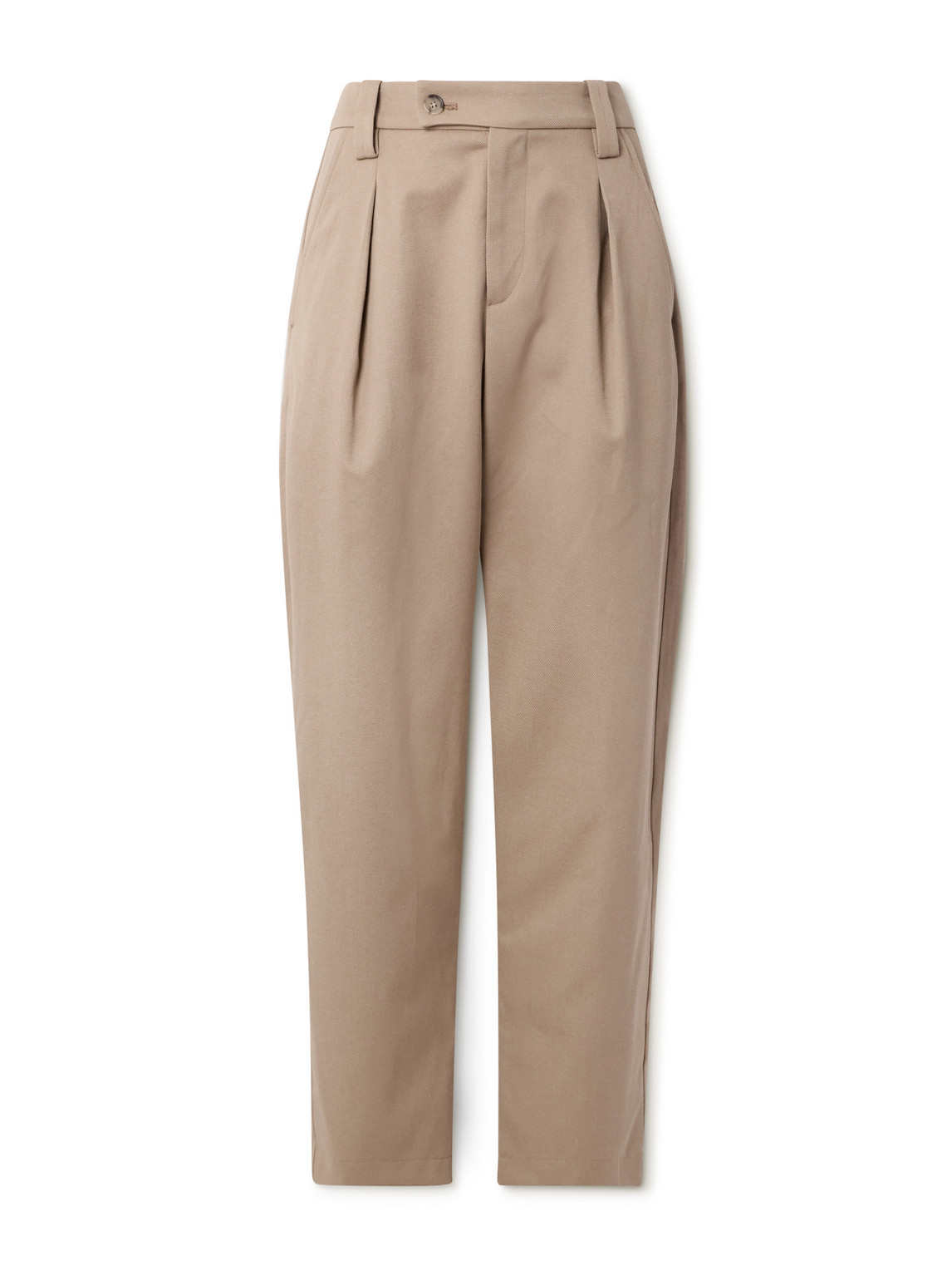 Apc Renato Straight-leg Virgin Wool And Cotton-blend Twill Suit Trousers In Neutrals