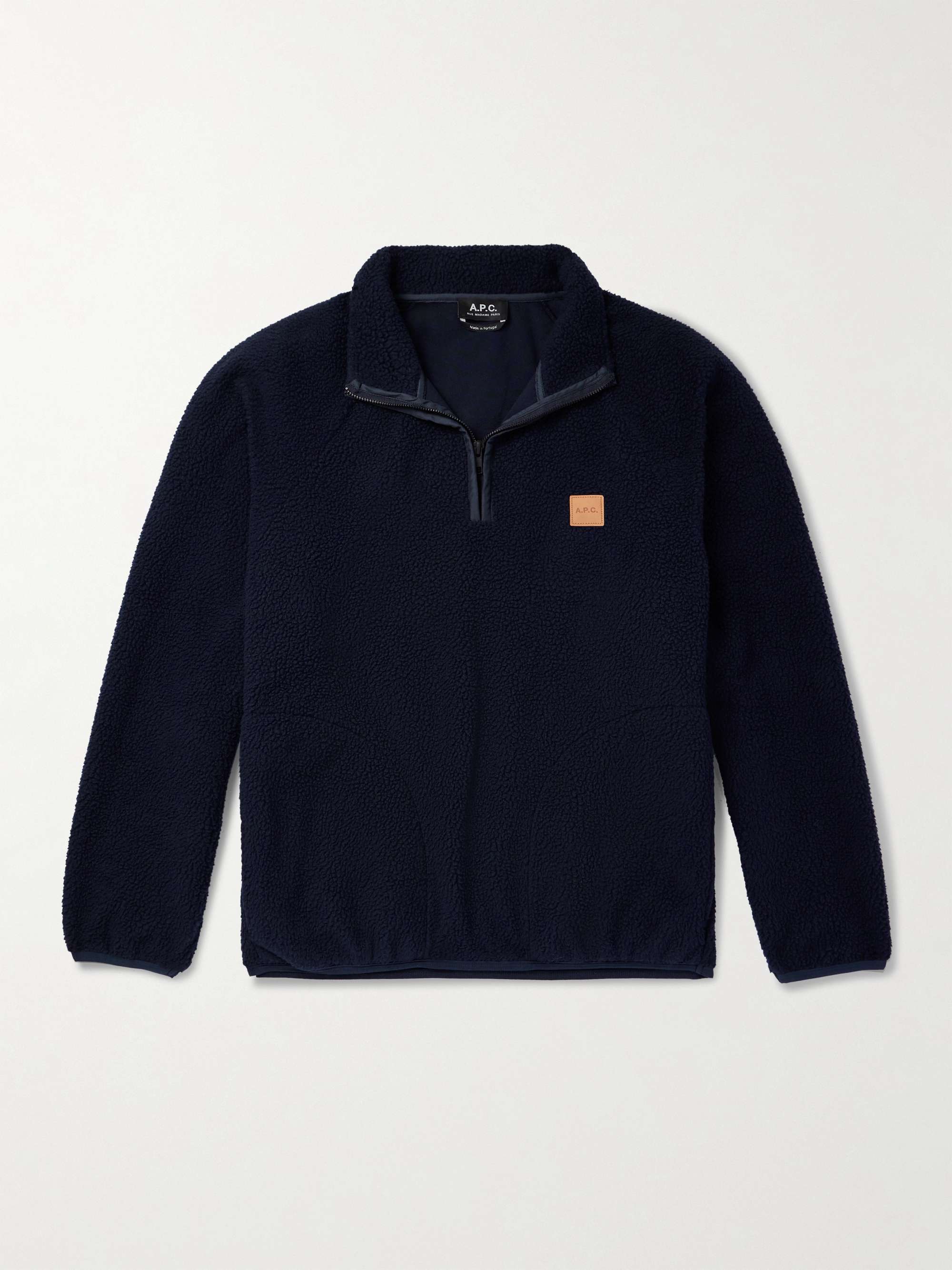 A.P.C. Island Shell Trimmed Recycled Fleece Sweatshirt for Men MR PORTER