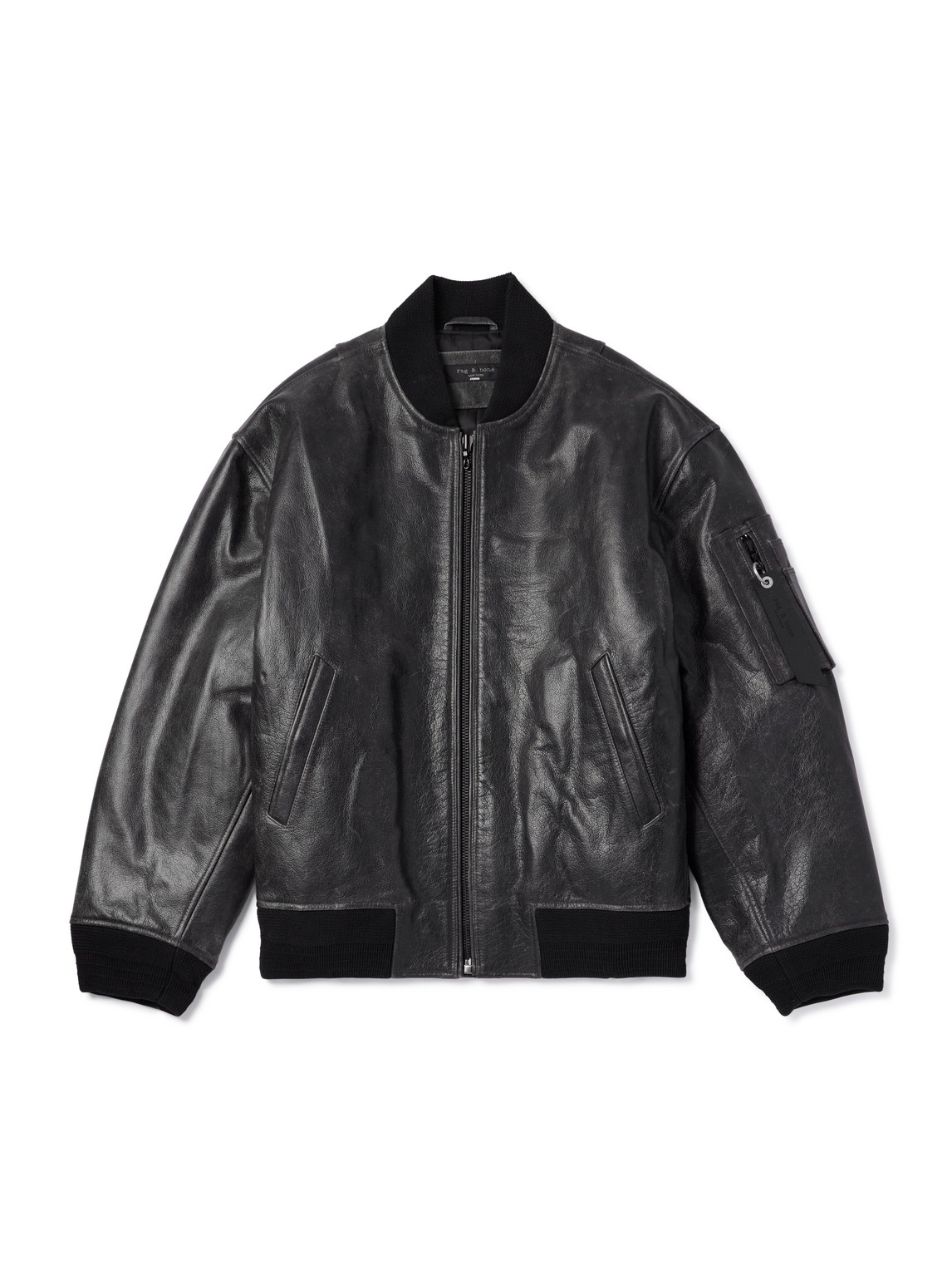 Manston Distressed Leather Jacket