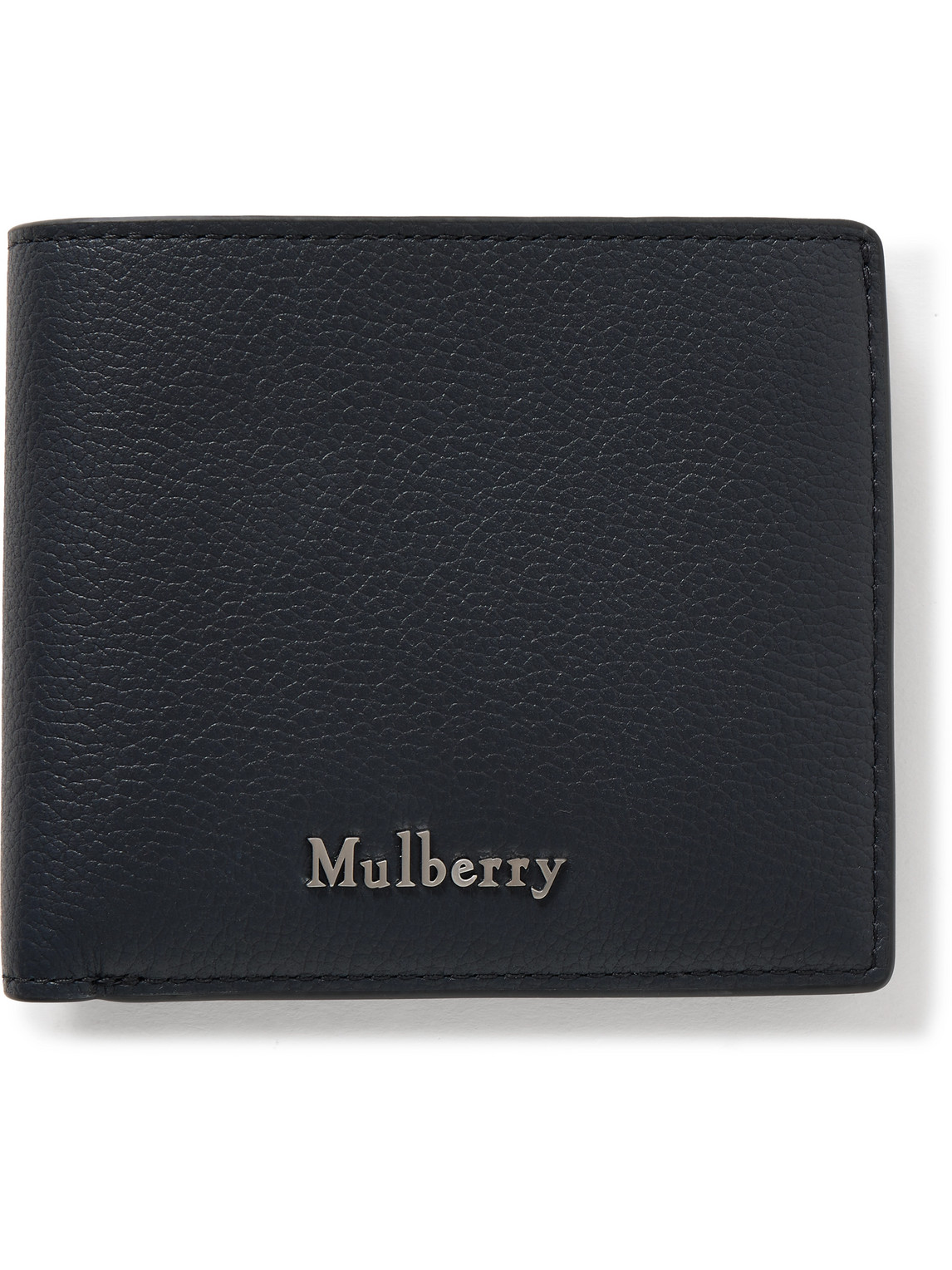 Mulberry Farringdon Logo-appliquéd Full-grain Leather Billfold Wallet In Black