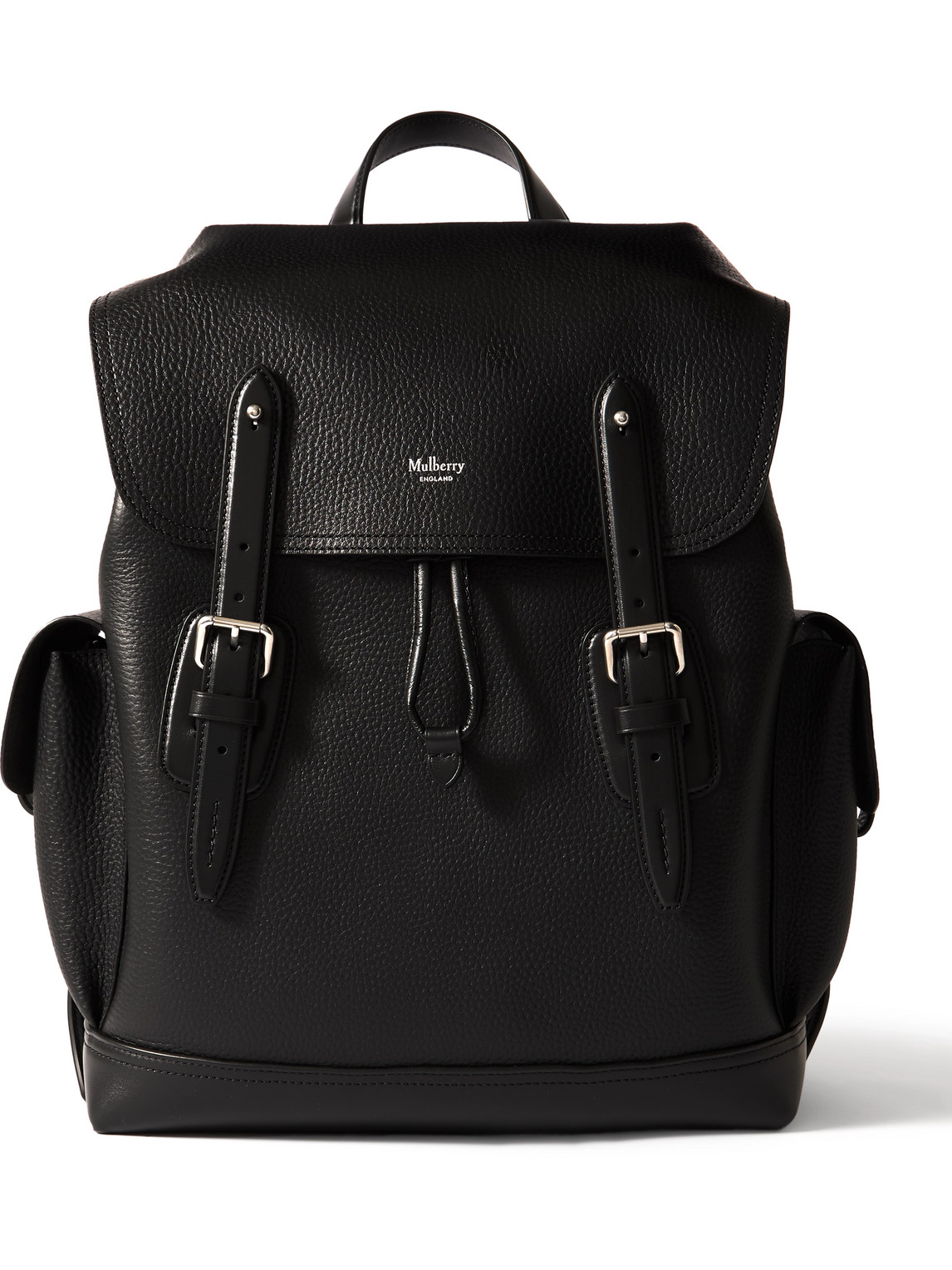 Mulberry Heritage Pebble-grain Leather Backpack In Black