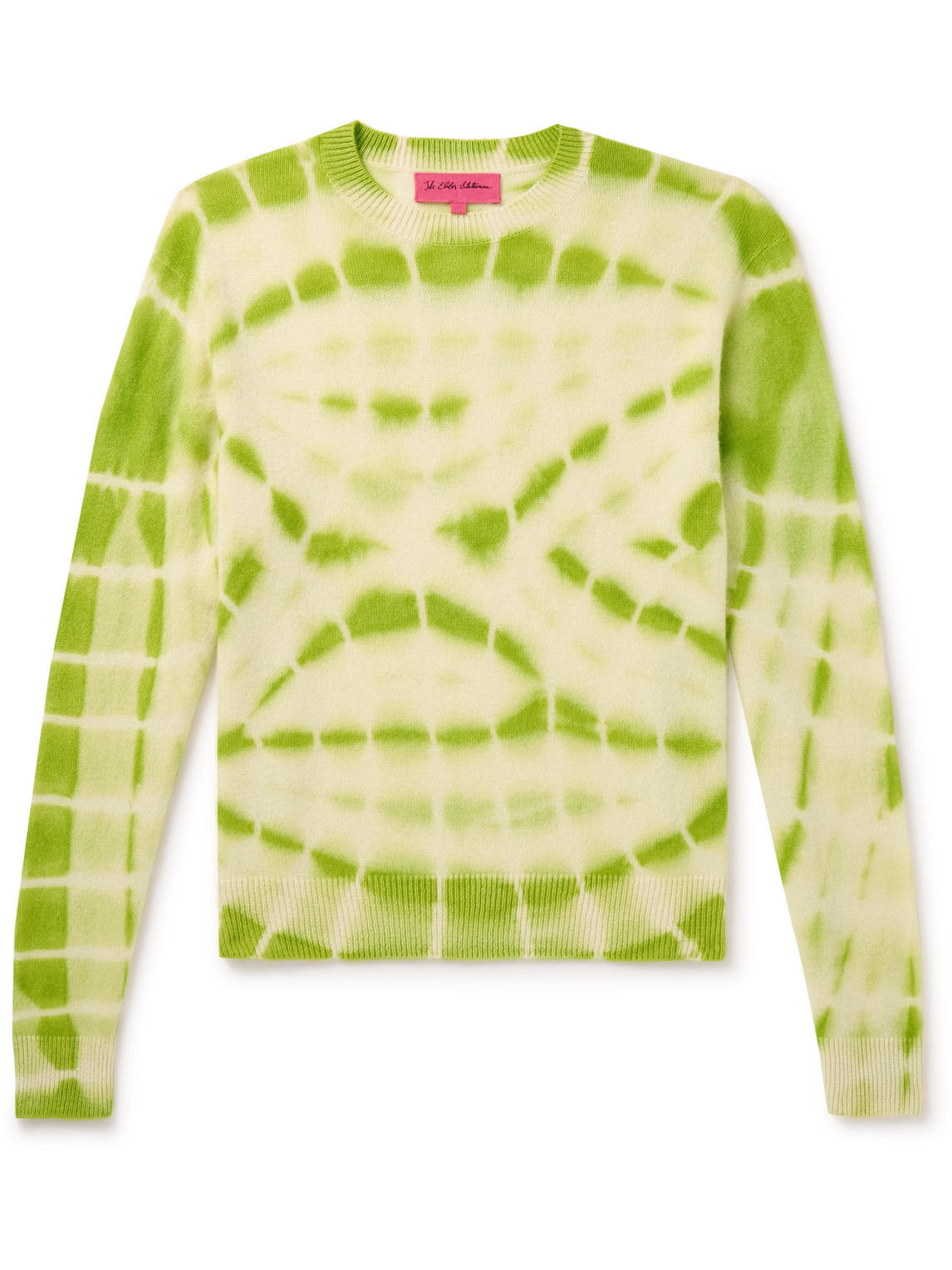 The Elder Statesman Trance Tie-dyed Cashmere Sweater In Green