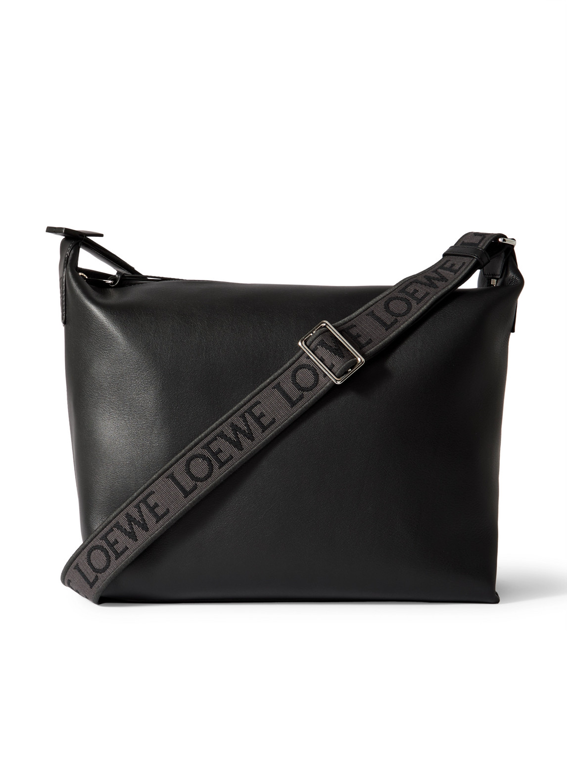 Loewe Cubi Leather Messenger Bag In Black