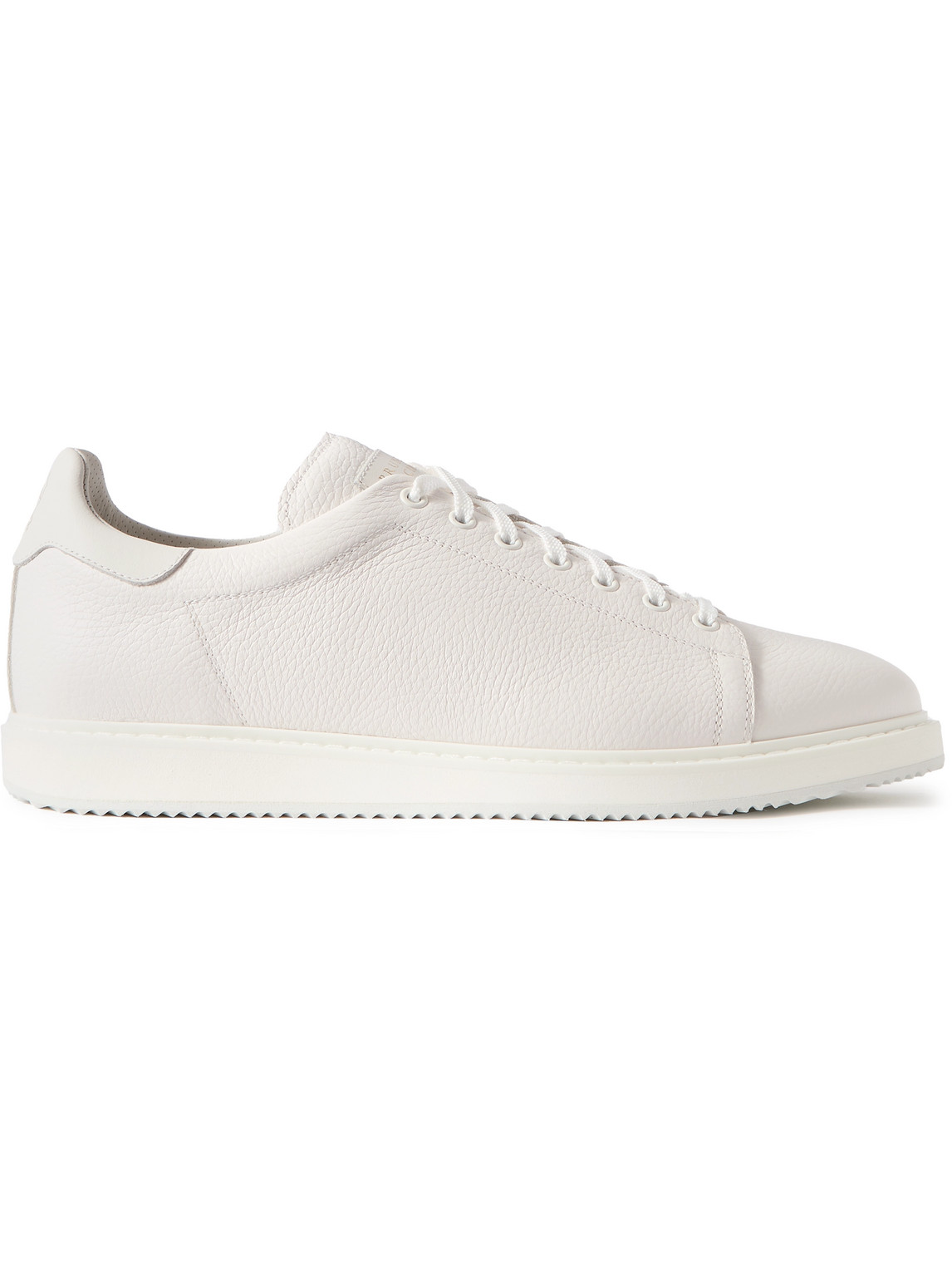 Brunello Cucinelli Full-grain Leather Sneakers In White