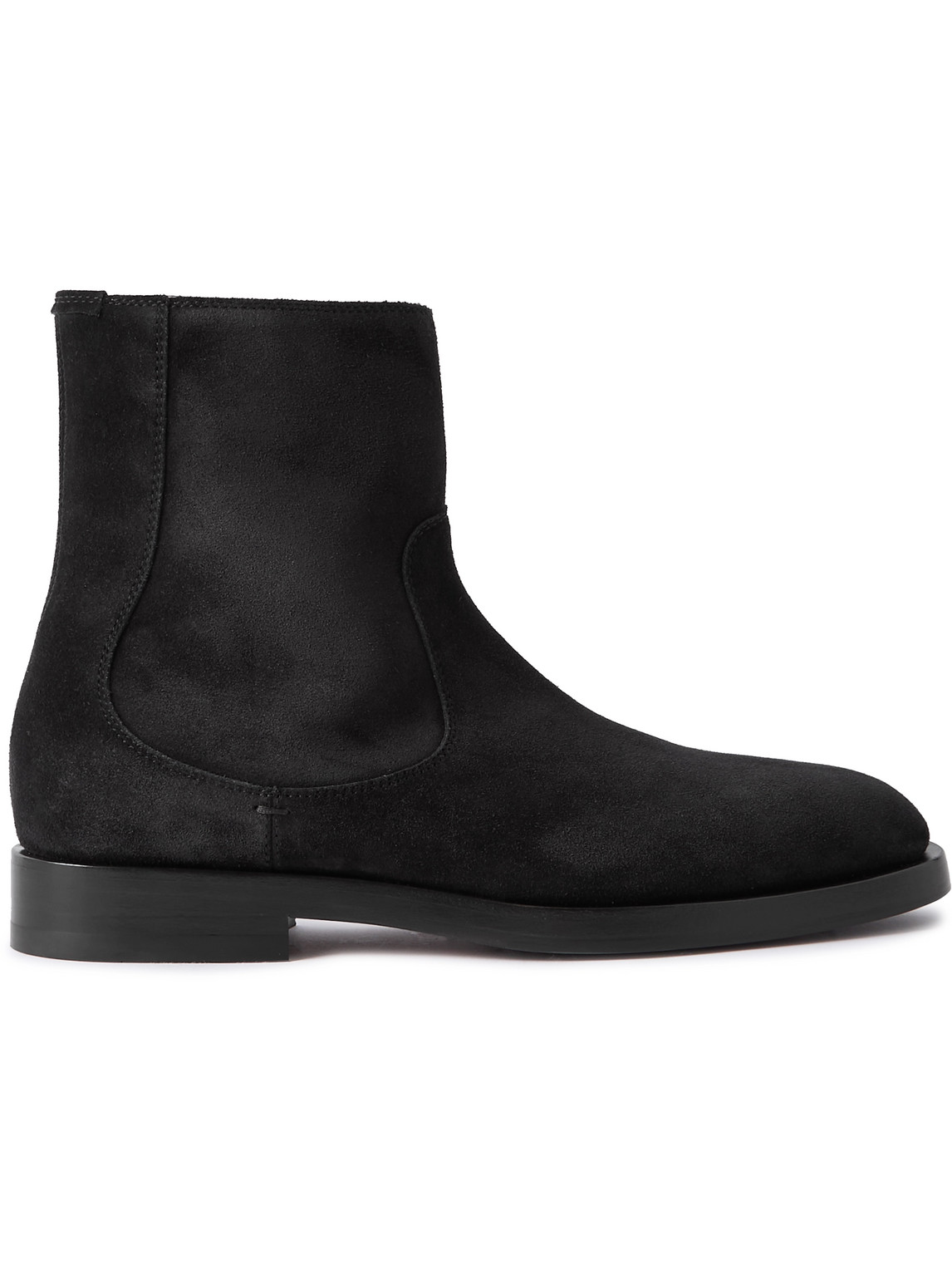 Brunello Cucinelli Suede Chelsea Boots In Black
