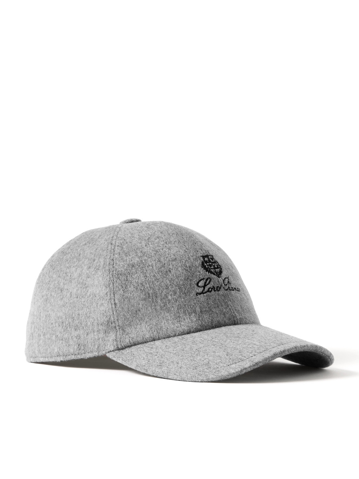 Loro Piana Logo-embroidered Storm System® Cashmere-felt Baseball Cap In Gray