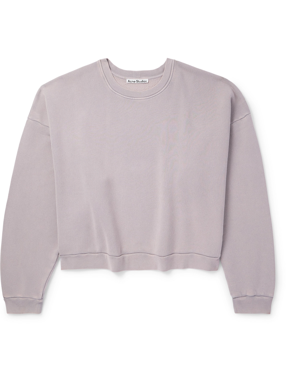 Acne Studios Fester Garment-dyed Cotton-jersey Sweatshirt In Grey
