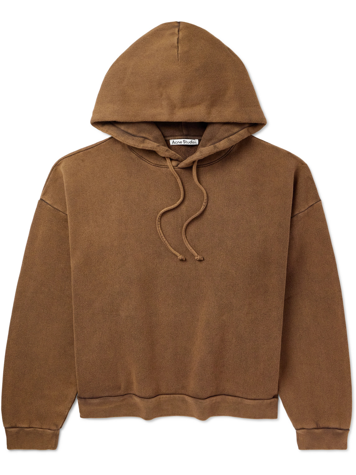 Acne Studios Fester H Cotton-jersey Hoodie In Brown