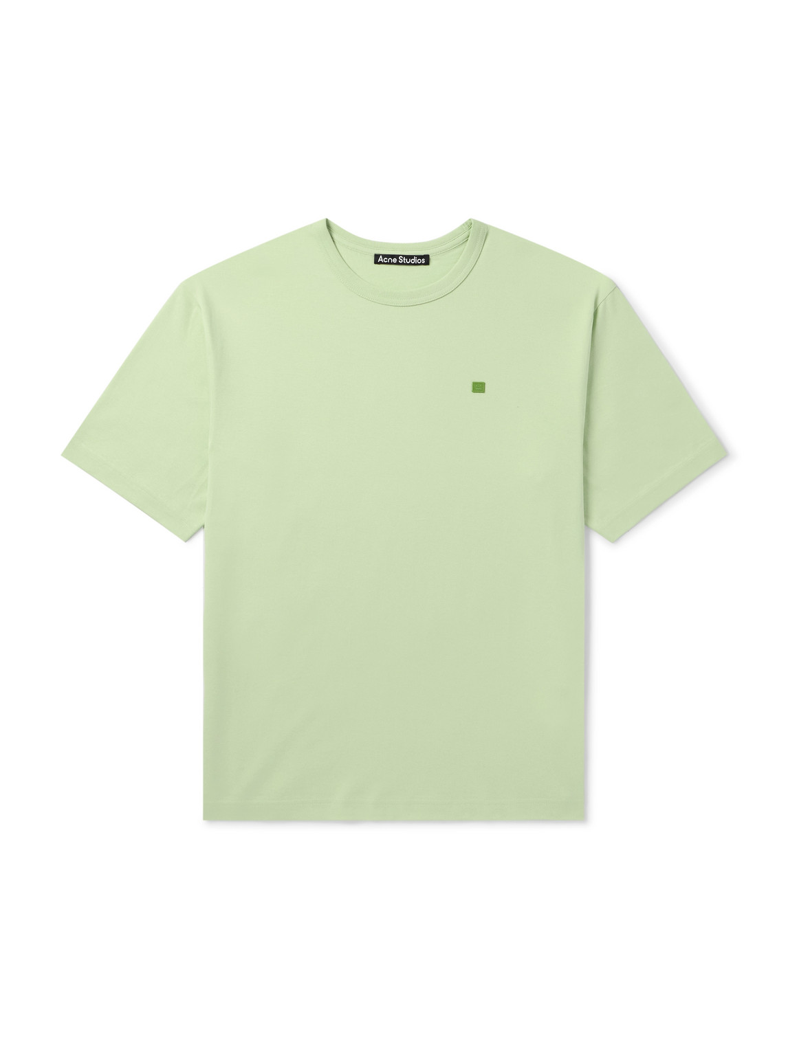 Acne Studios Exford Logo-appliquéd Cotton-jersey T-shirt In Green