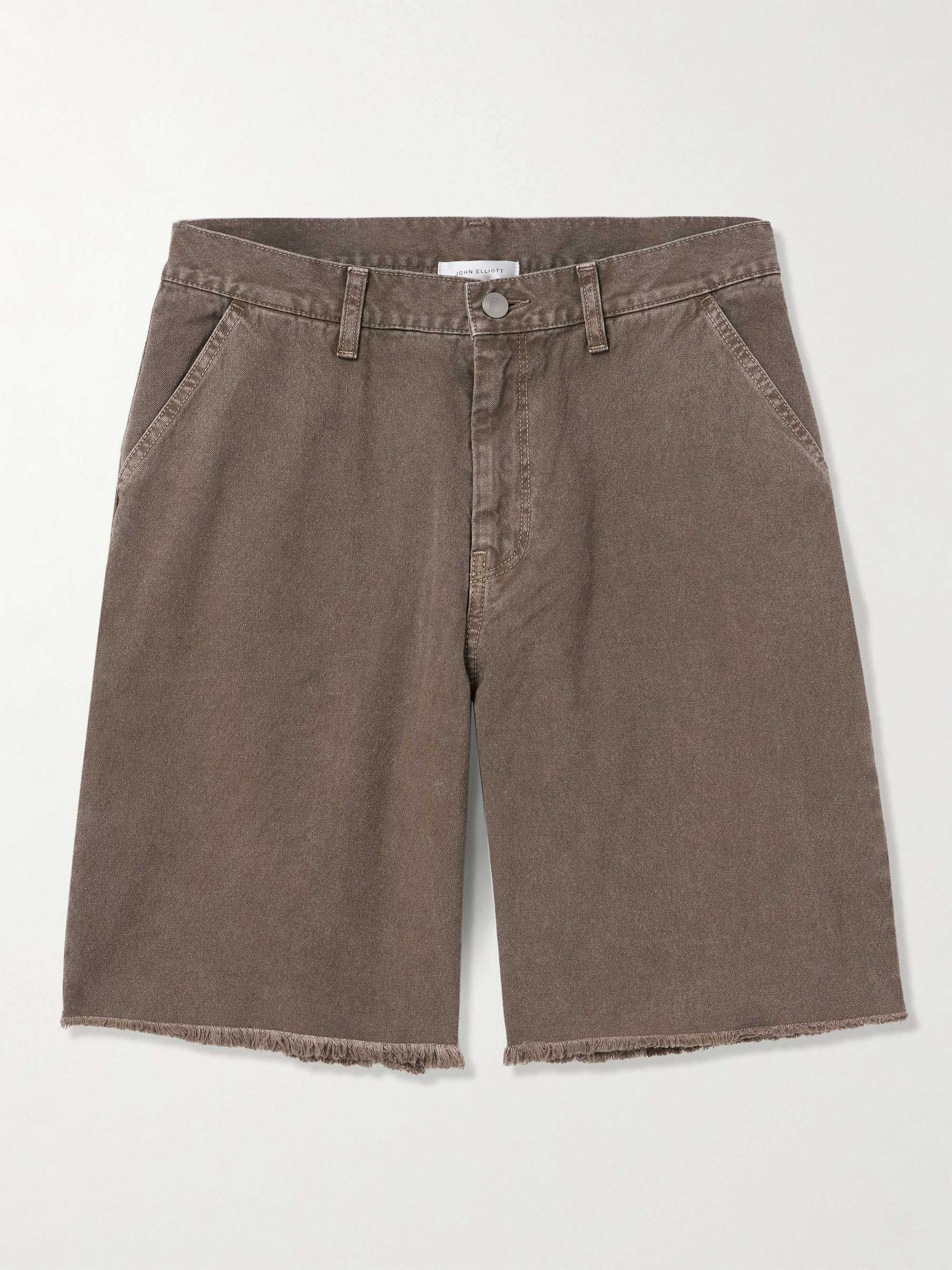 John Elliott Cut Off Work Shorts Brown S