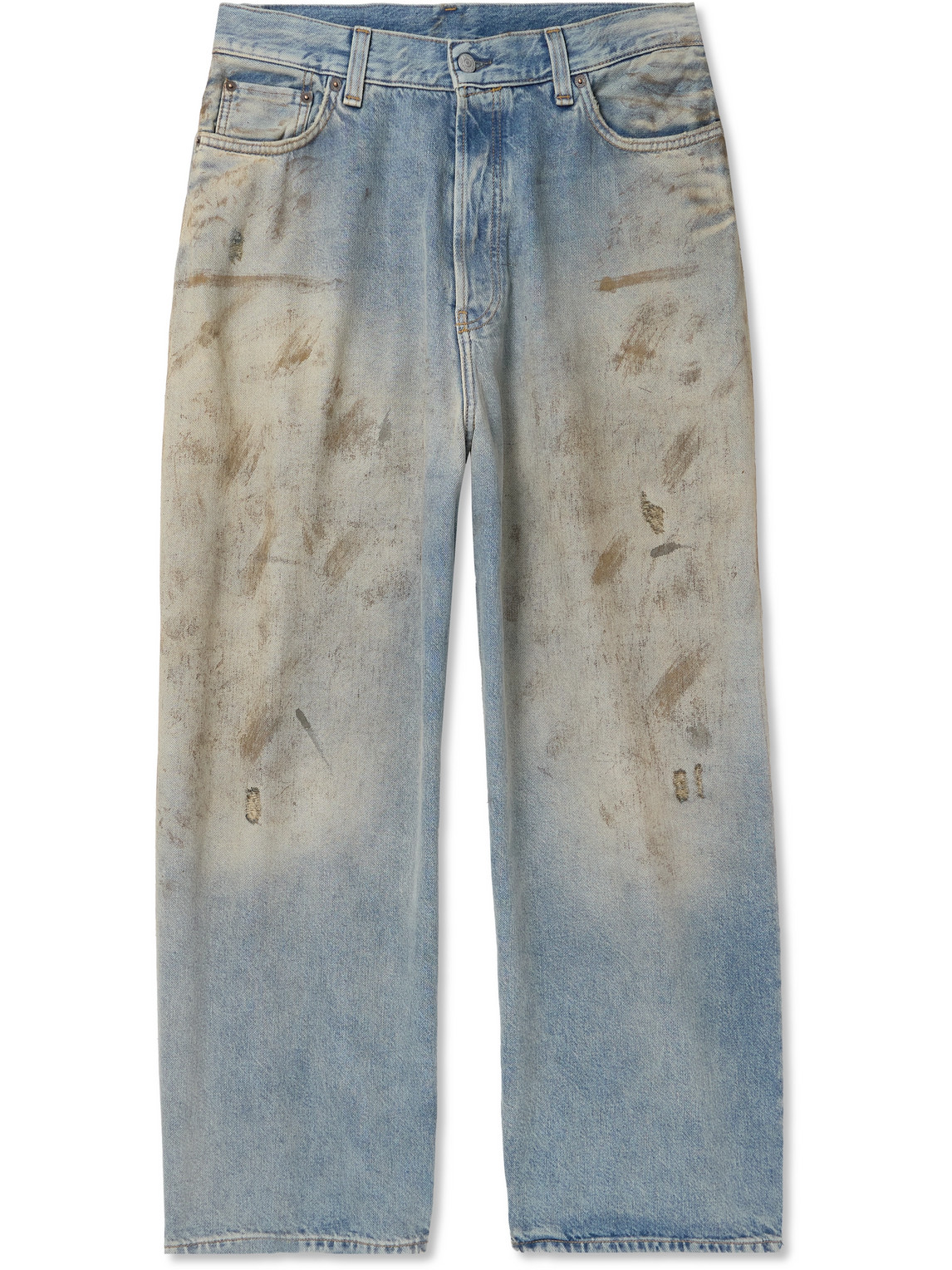 Acne Studios Straight-leg Distressed Jeans In Blue
