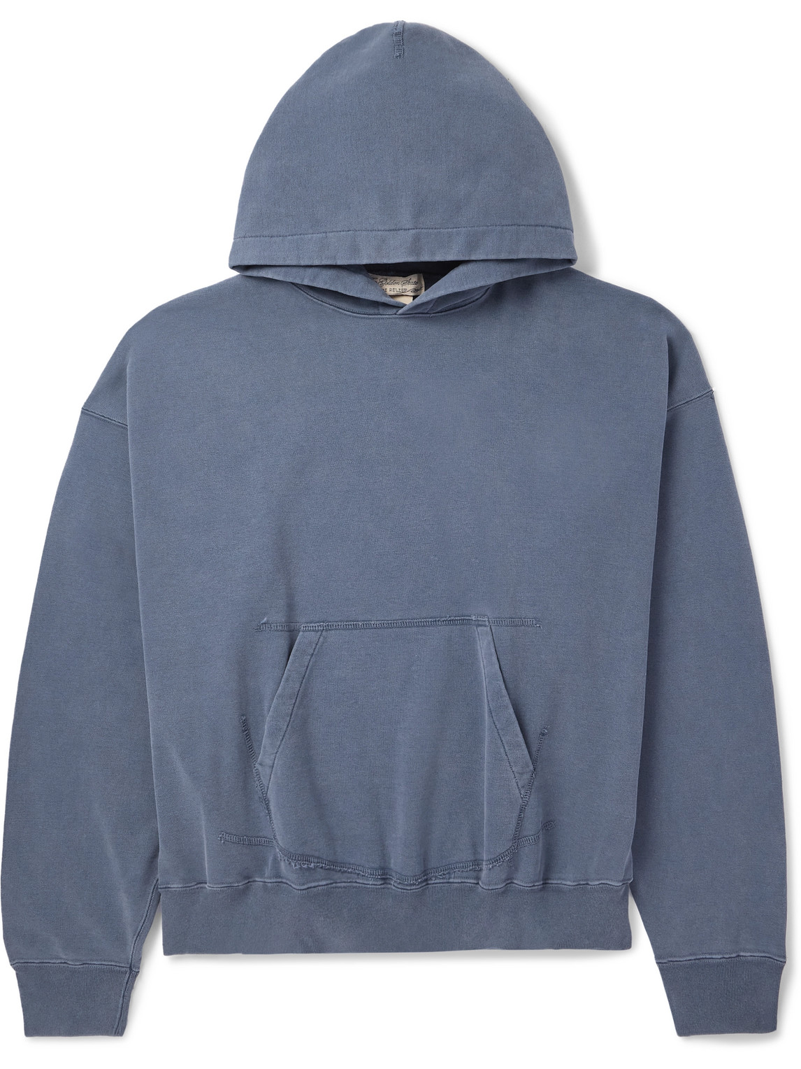 Remi Relief Cotton-jersey Hoodie In Blue