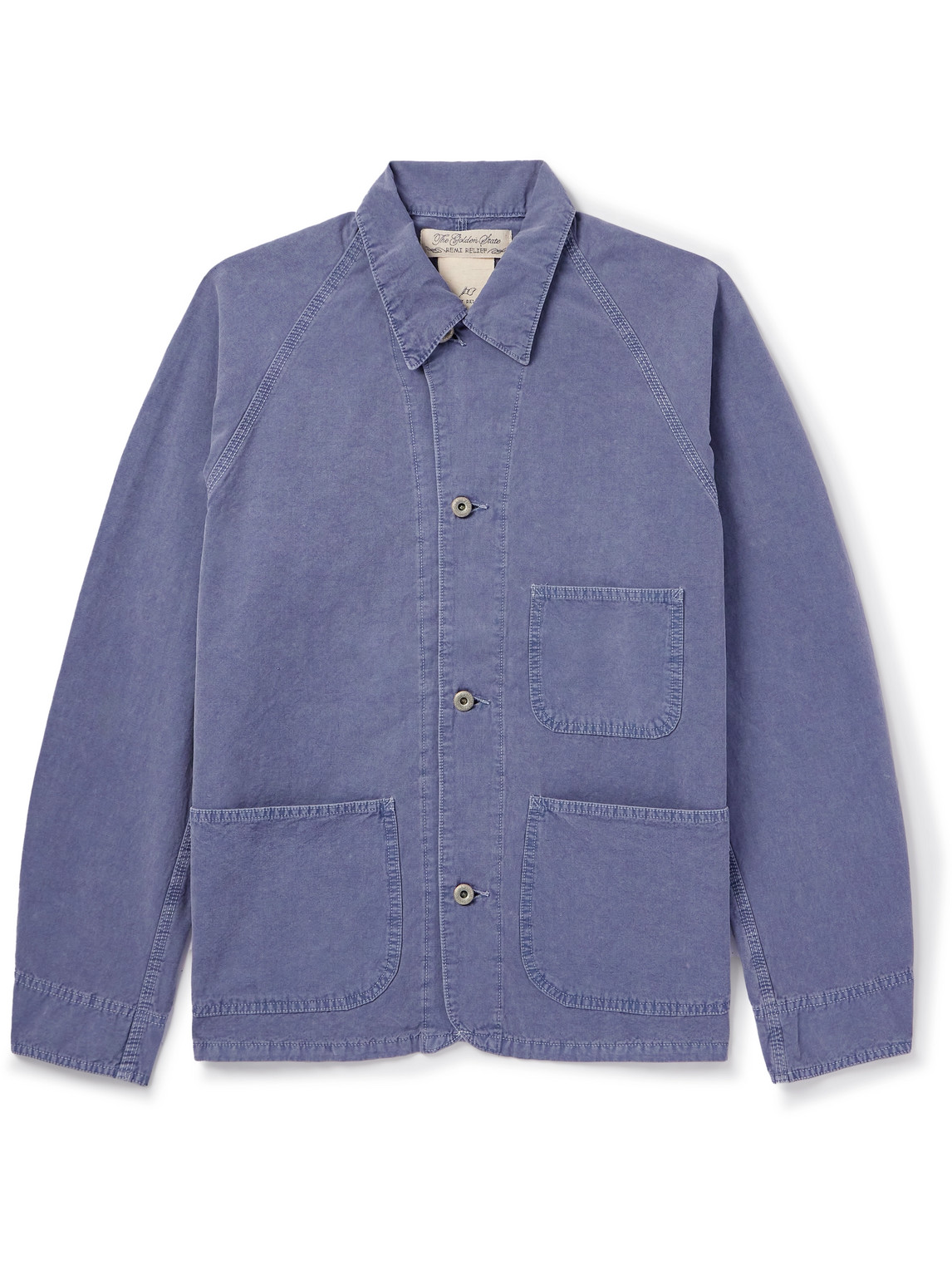 Remi Relief Cotton-canvas Overshirt In Blue
