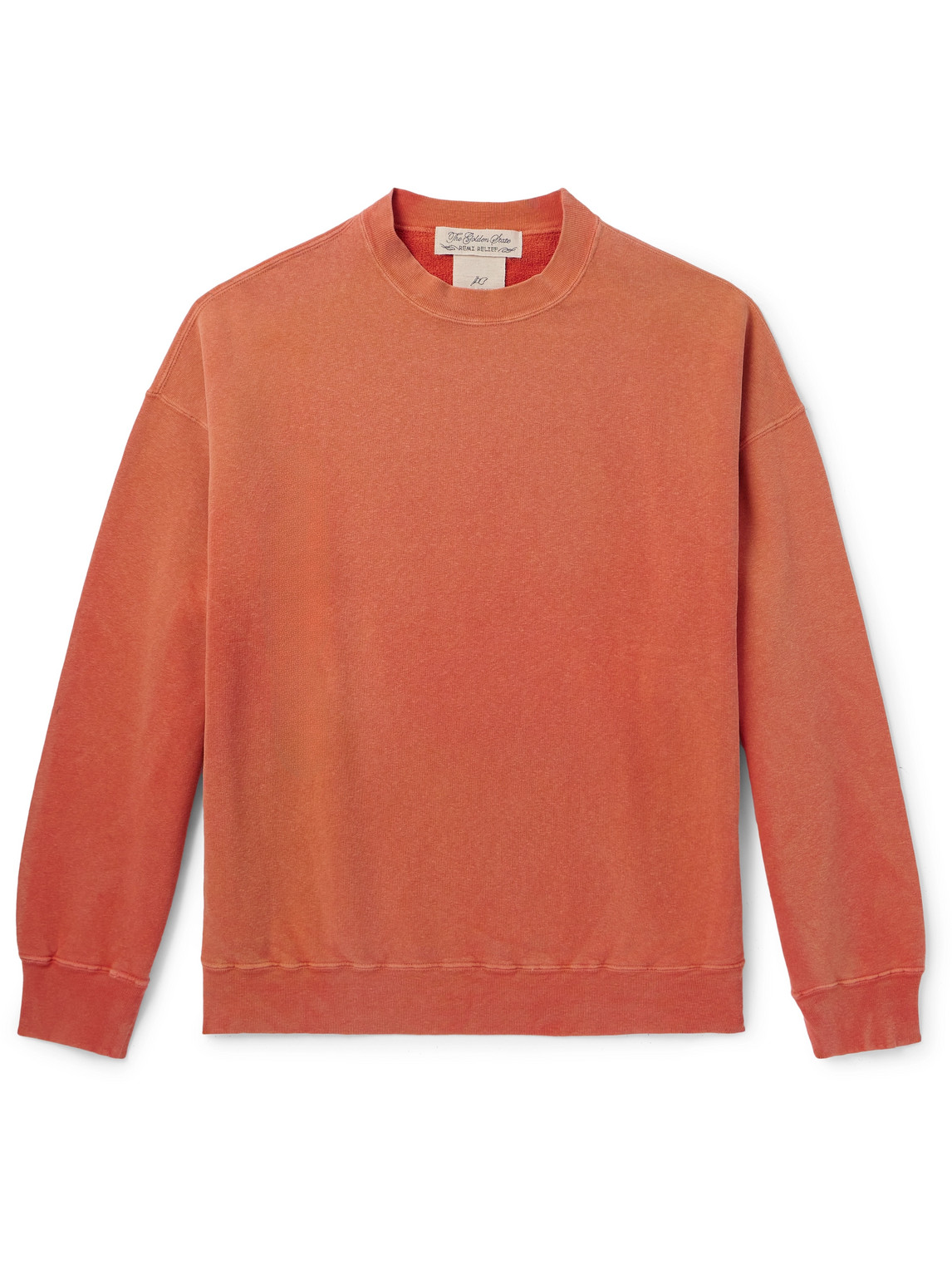 Remi Relief Cotton-jersey Sweatshirt In Orange