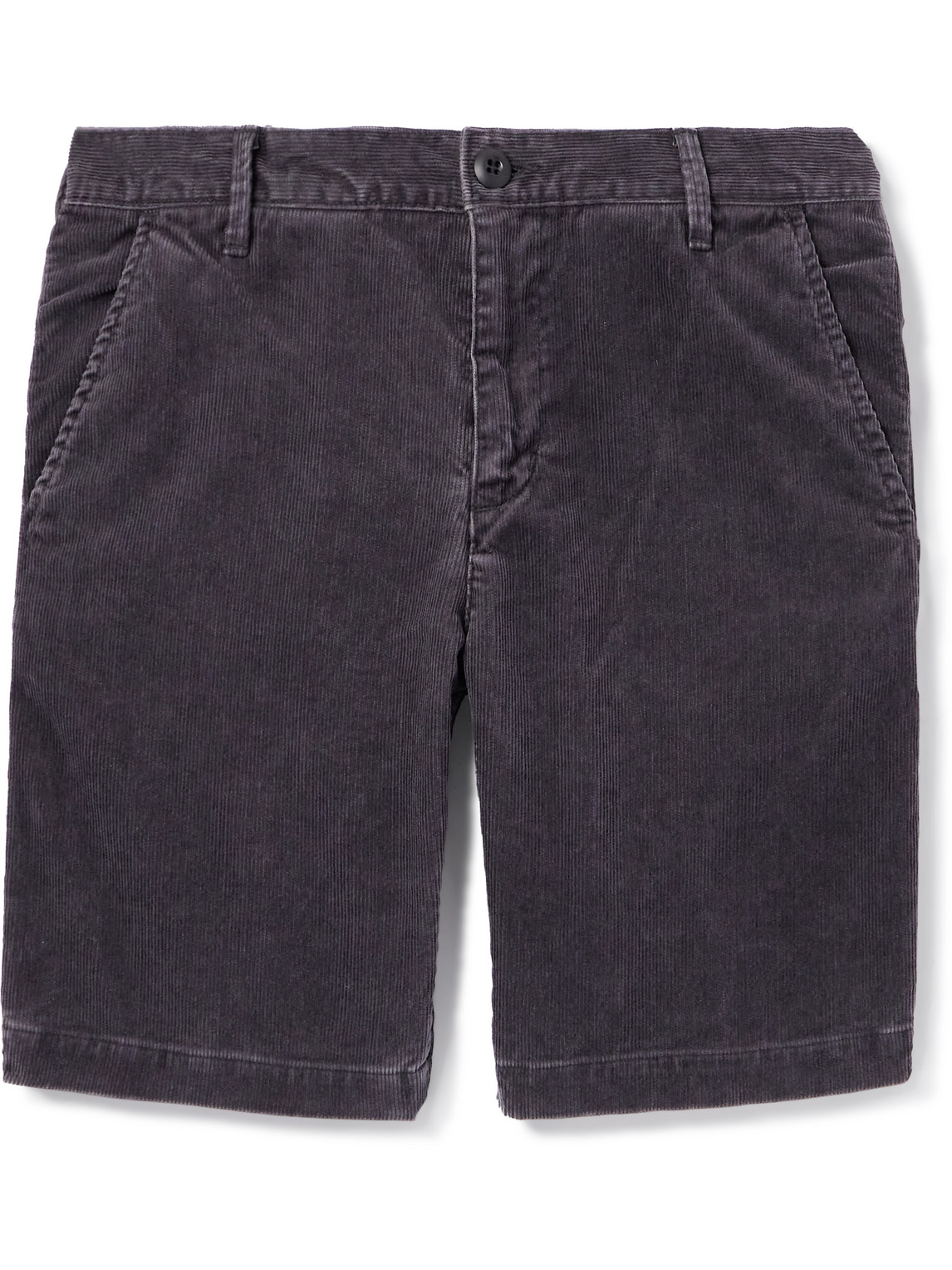 Remi Relief Straight-leg Cotton-blend Corduroy Shorts In Black