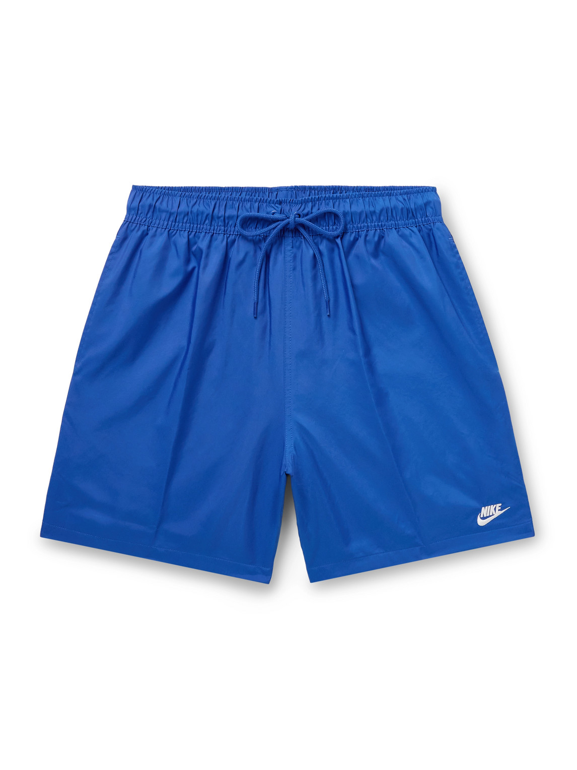 Shop Nike Club Flow Straight-leg Shell Drawstring Shorts In Blue