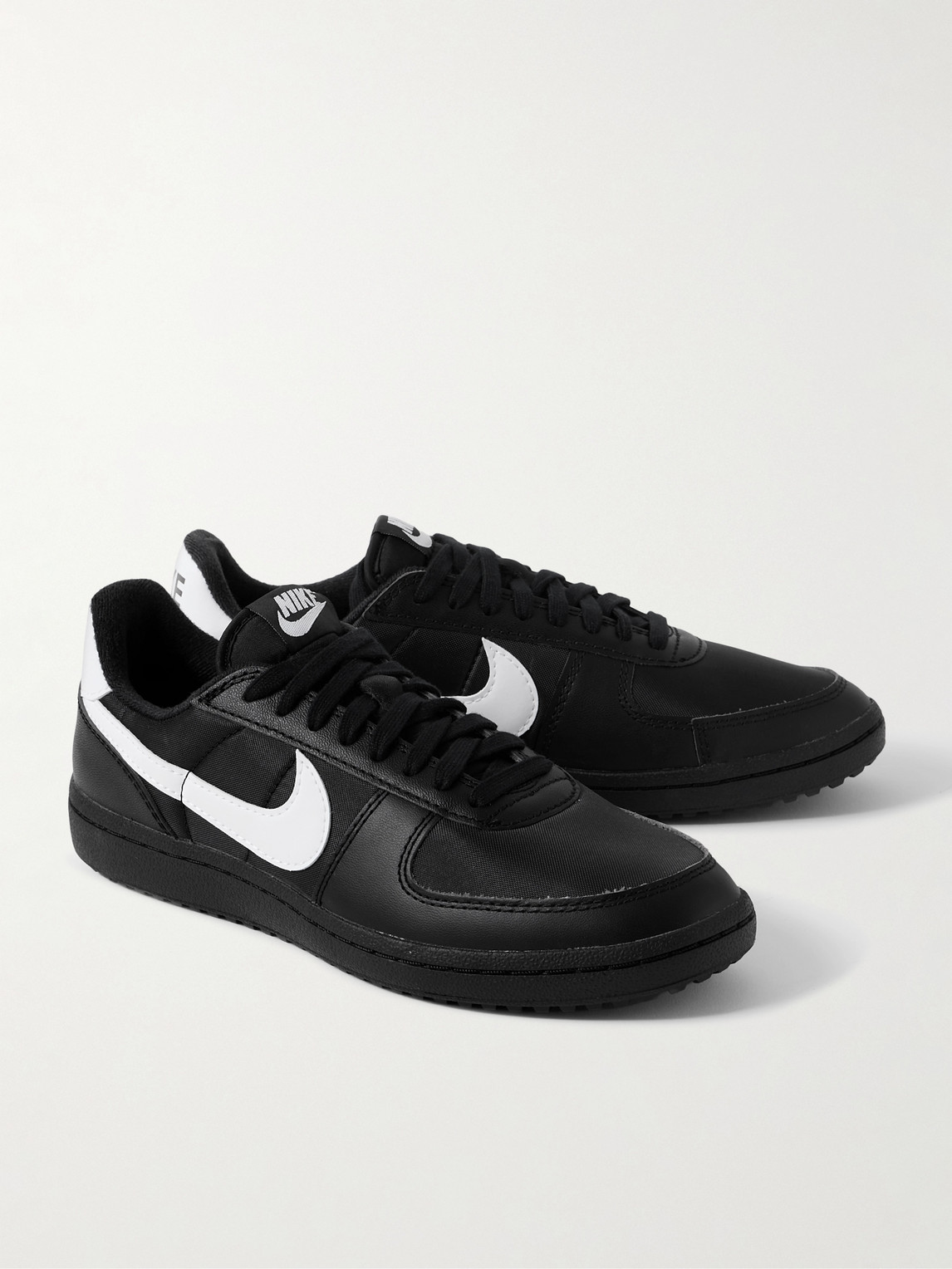 Shop Nike Field General 82 Shell And Leather Sneakers In Black