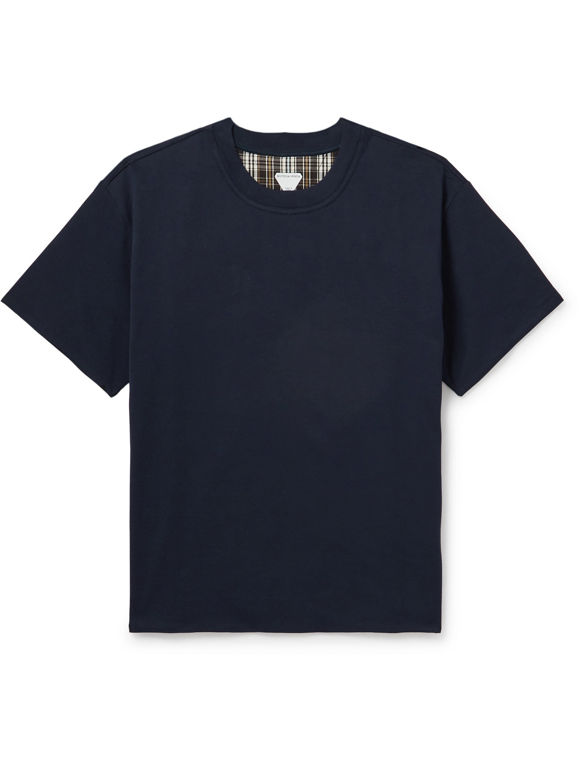 Bottega Veneta Double-faced Cotton-jersey T-shirt In Blue