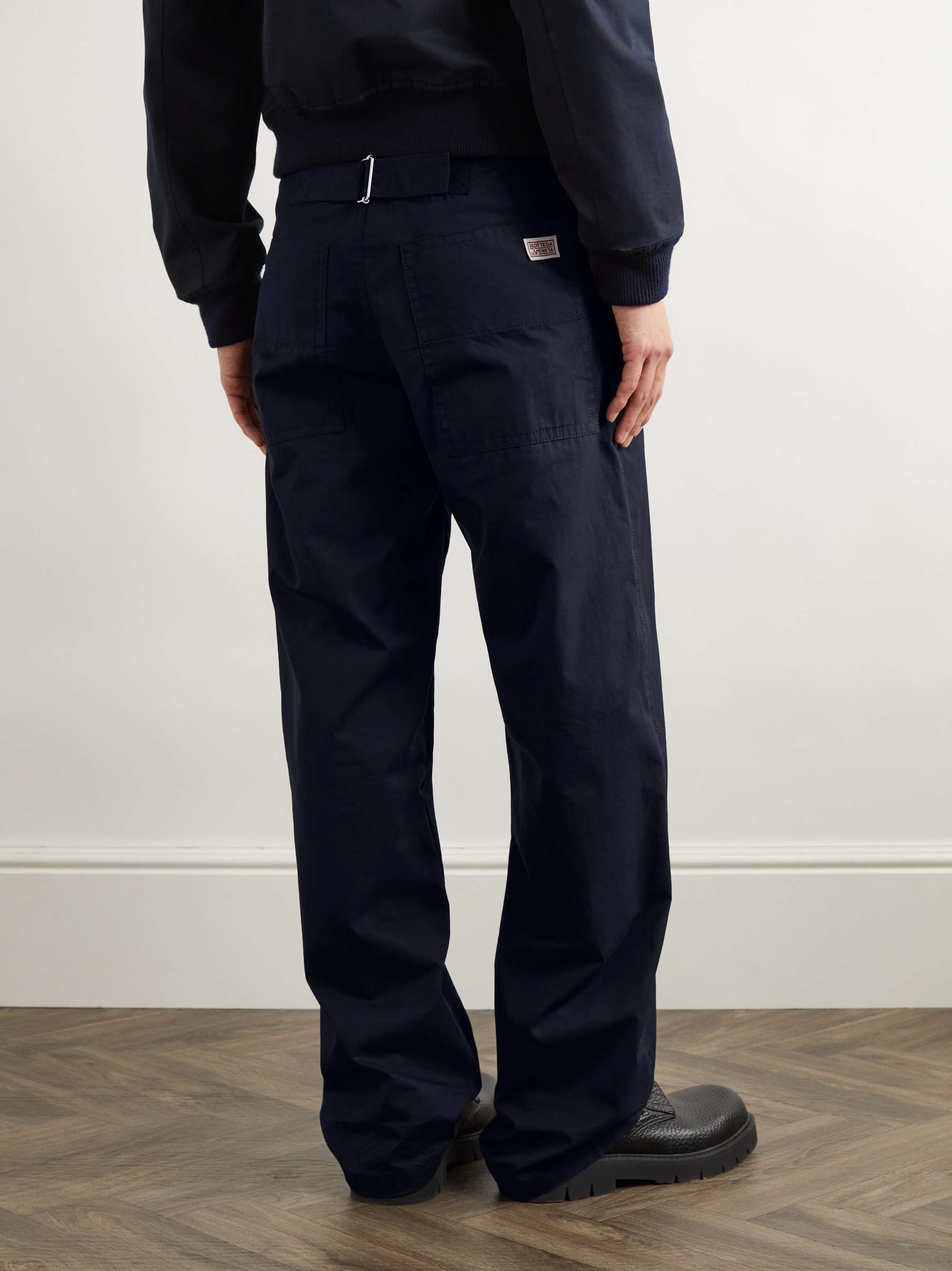 Straight-Leg Cotton-Twill Trousers