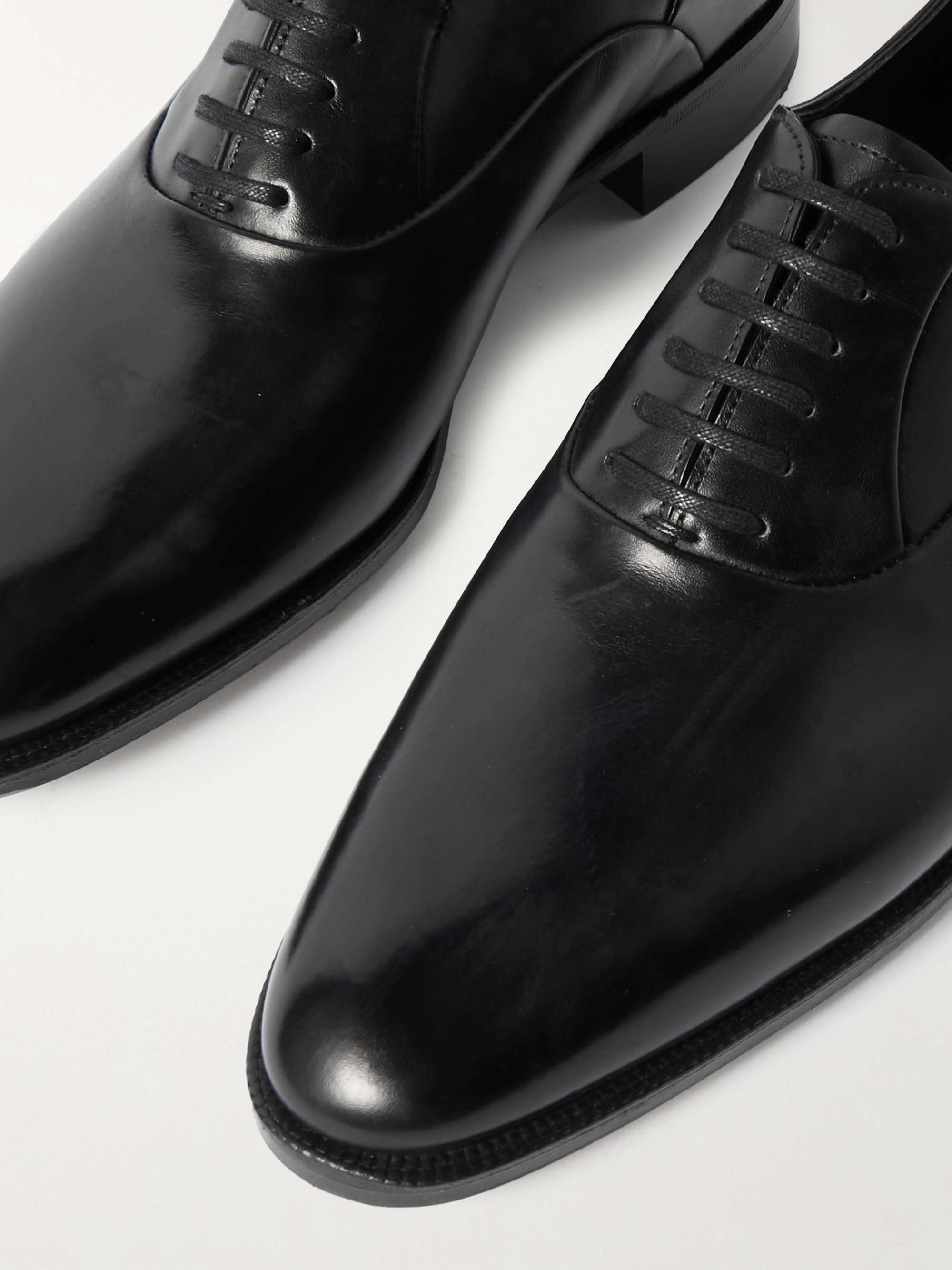 JOHN LOBB Edgar Glossed-Leather Oxford Shoes for Men | MR PORTER