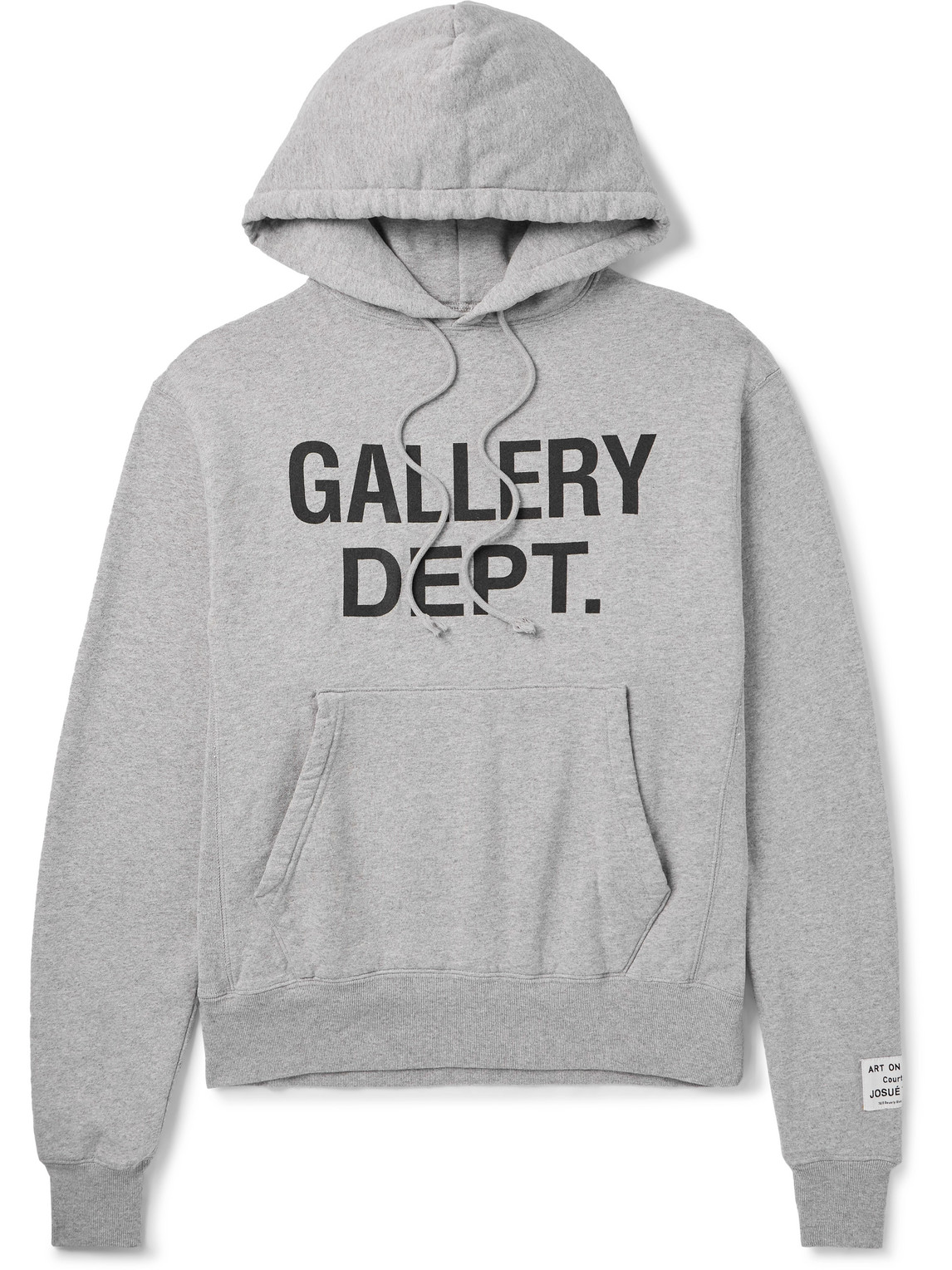 Gallery Dept. Logo-print Appliquéd Cotton-jersey Hoodie In Gray