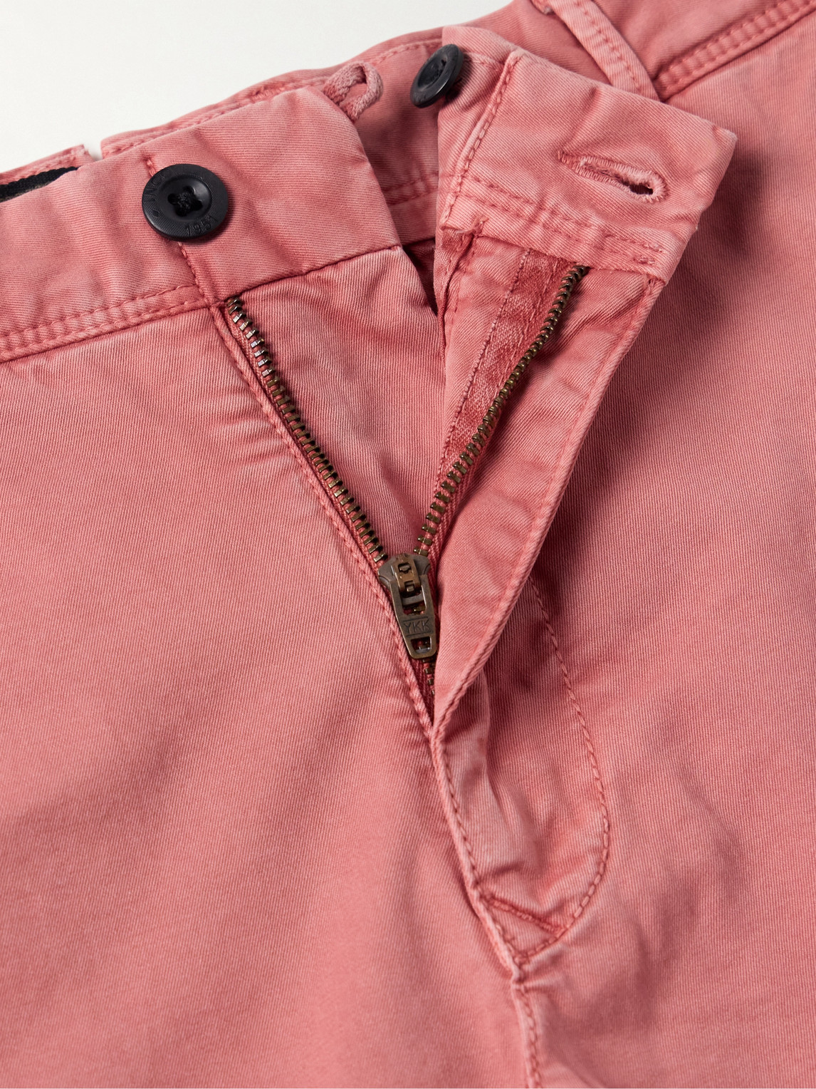 Shop Incotex Slim-fit Cotton-twill Bermuda Shorts In Pink
