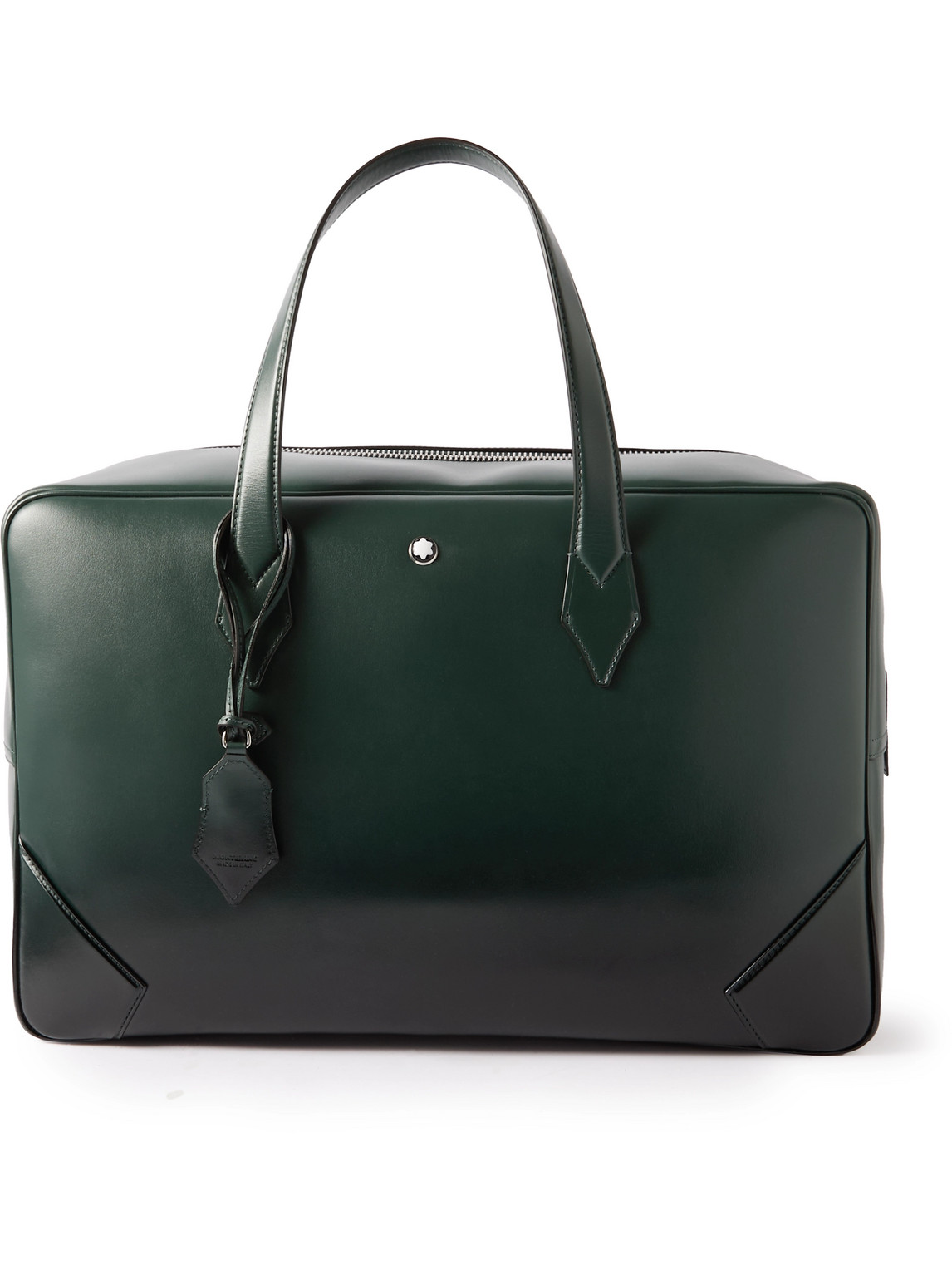 Montblanc 149 Leather Weekend Bag In Green