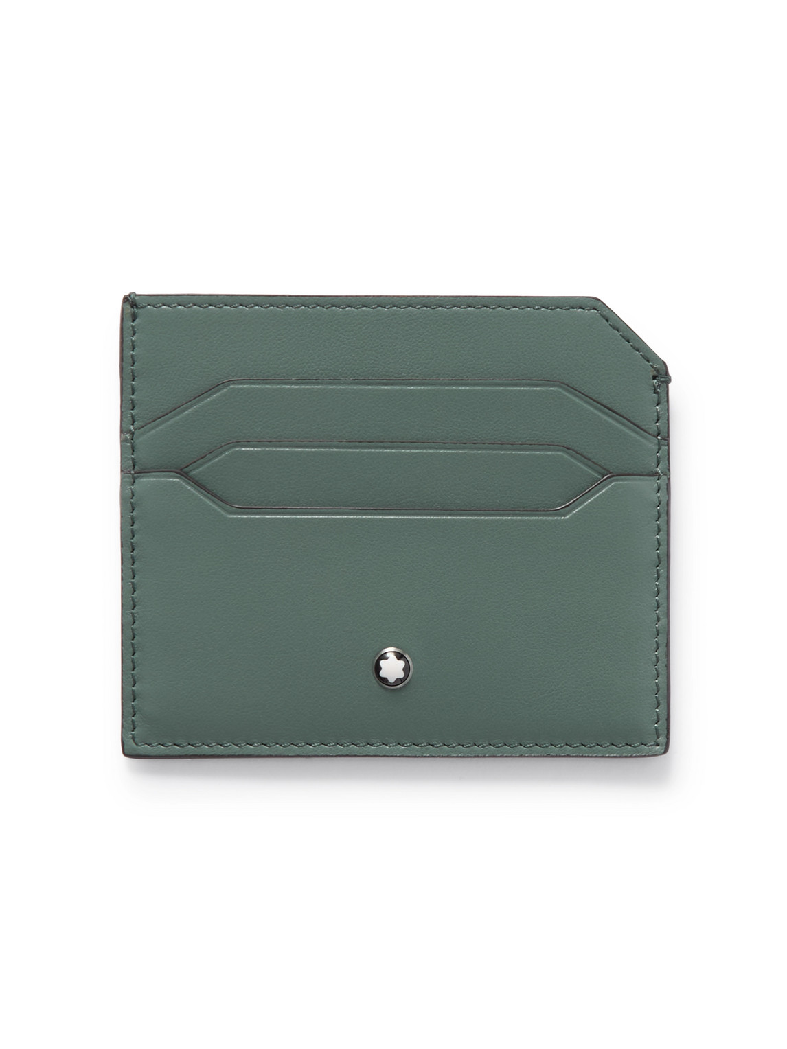 Montblanc Full-grain Leather Cardholder In Green