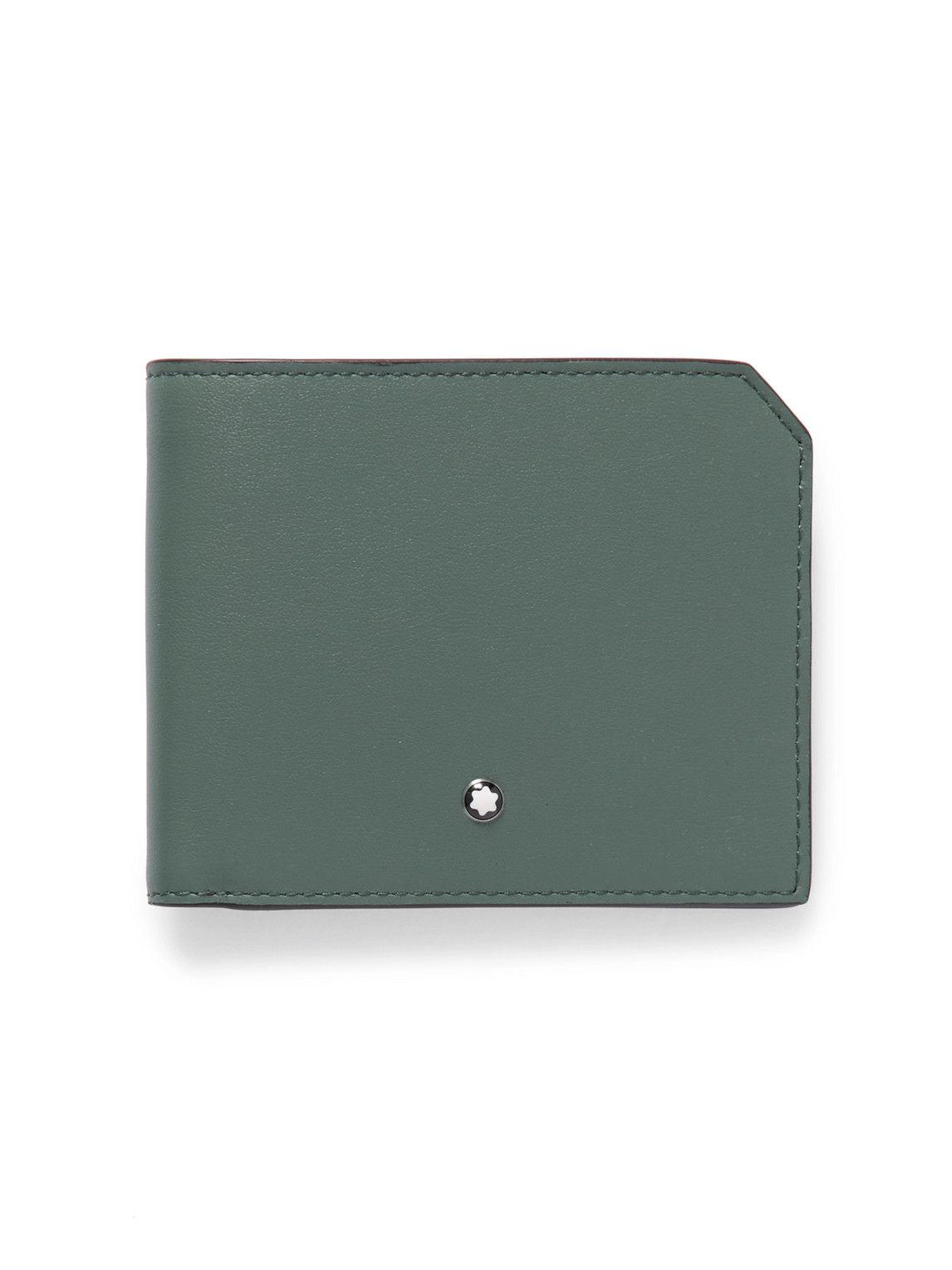 Montblanc Full-grain Leather Blillfold Wallet In Green