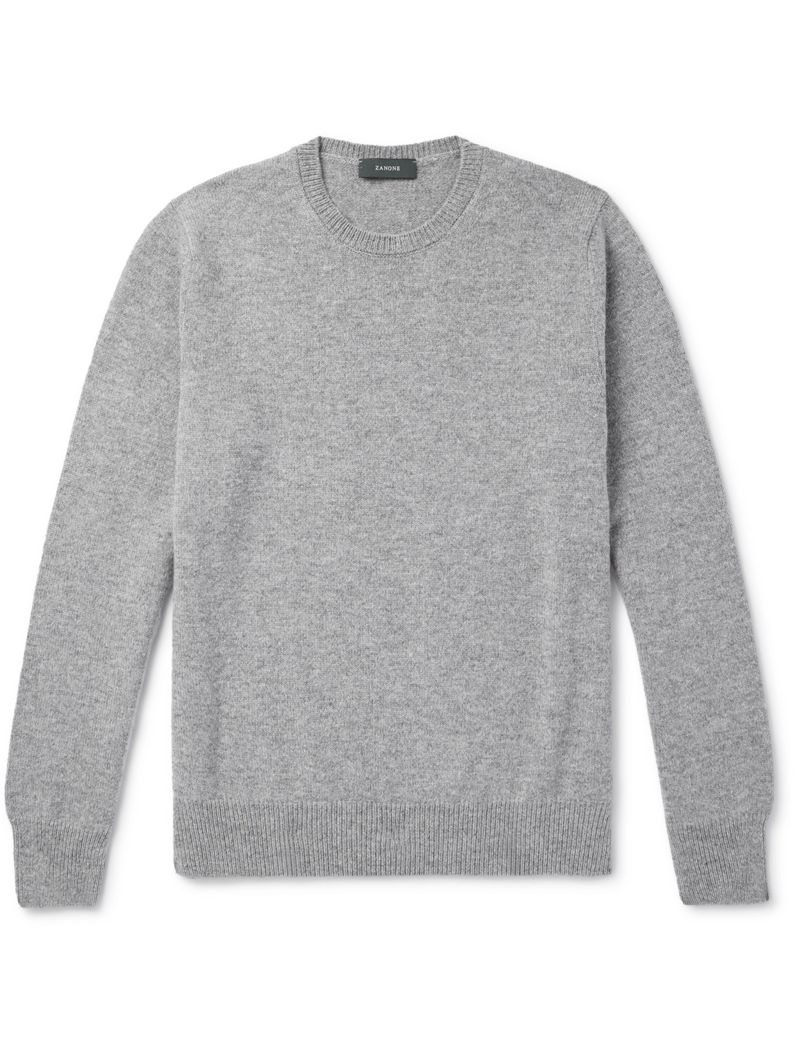 Incotex Zanone Slim-fit Wool Sweater In Gray