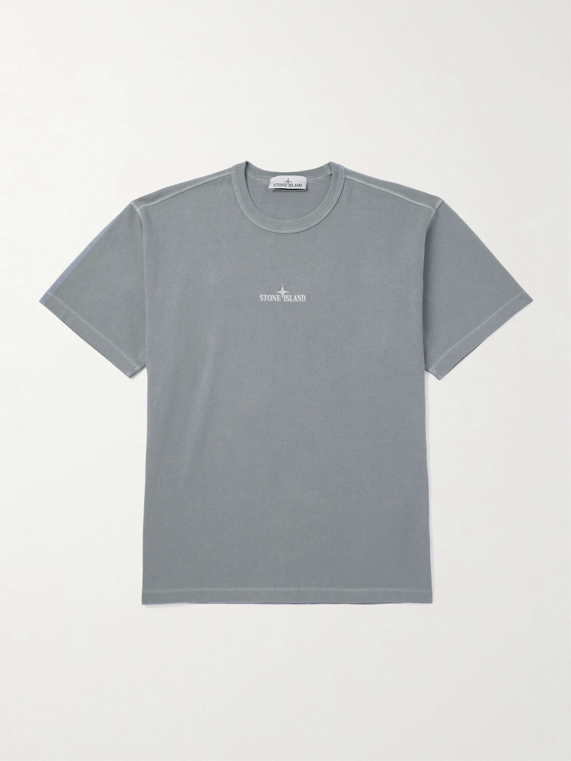 Stone island embroidered t shirt online