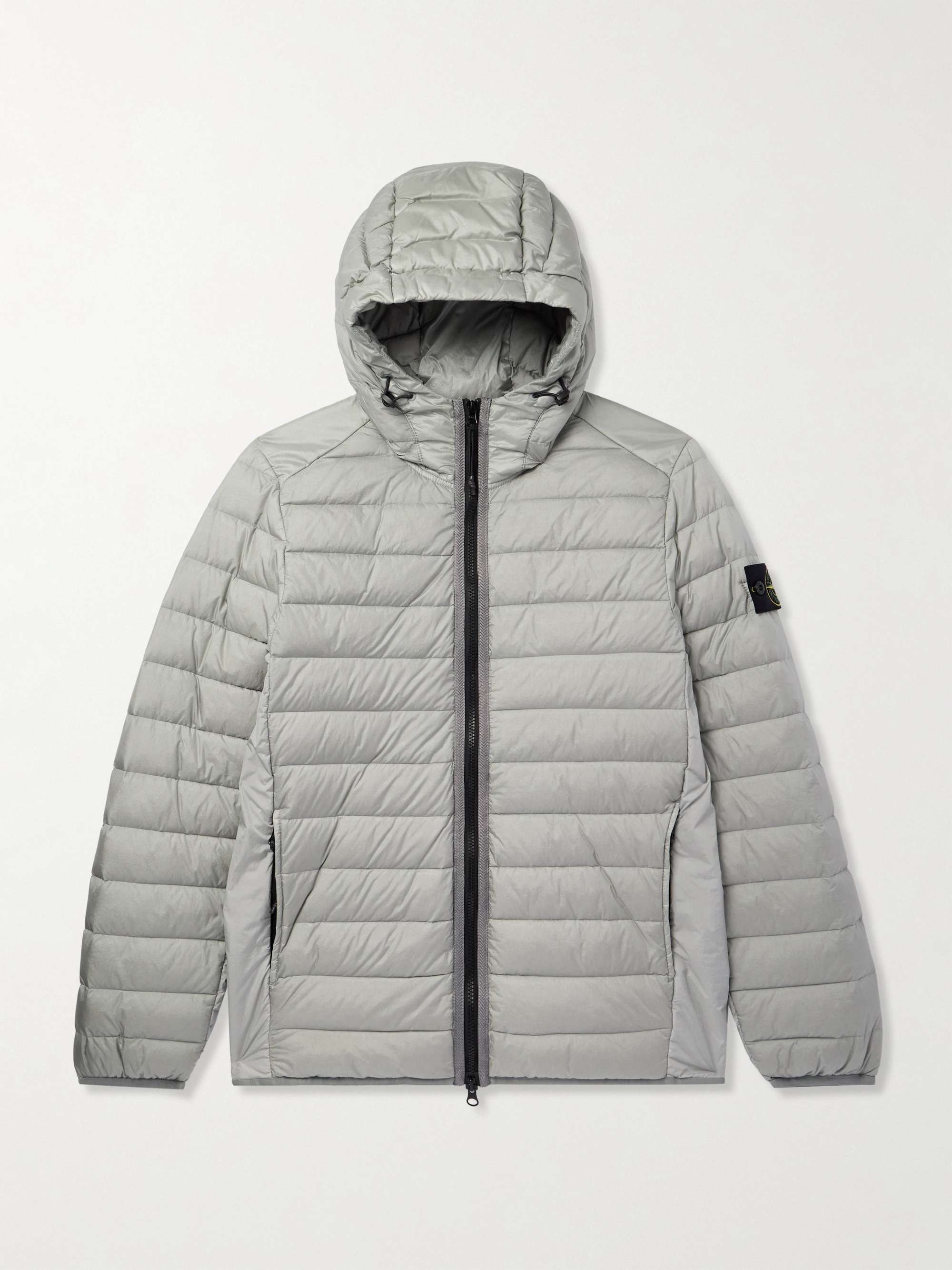 STONE ISLAND Logo-Appliquéd Quilted Nylon Hooded Down Jacket for Men | MR  PORTER