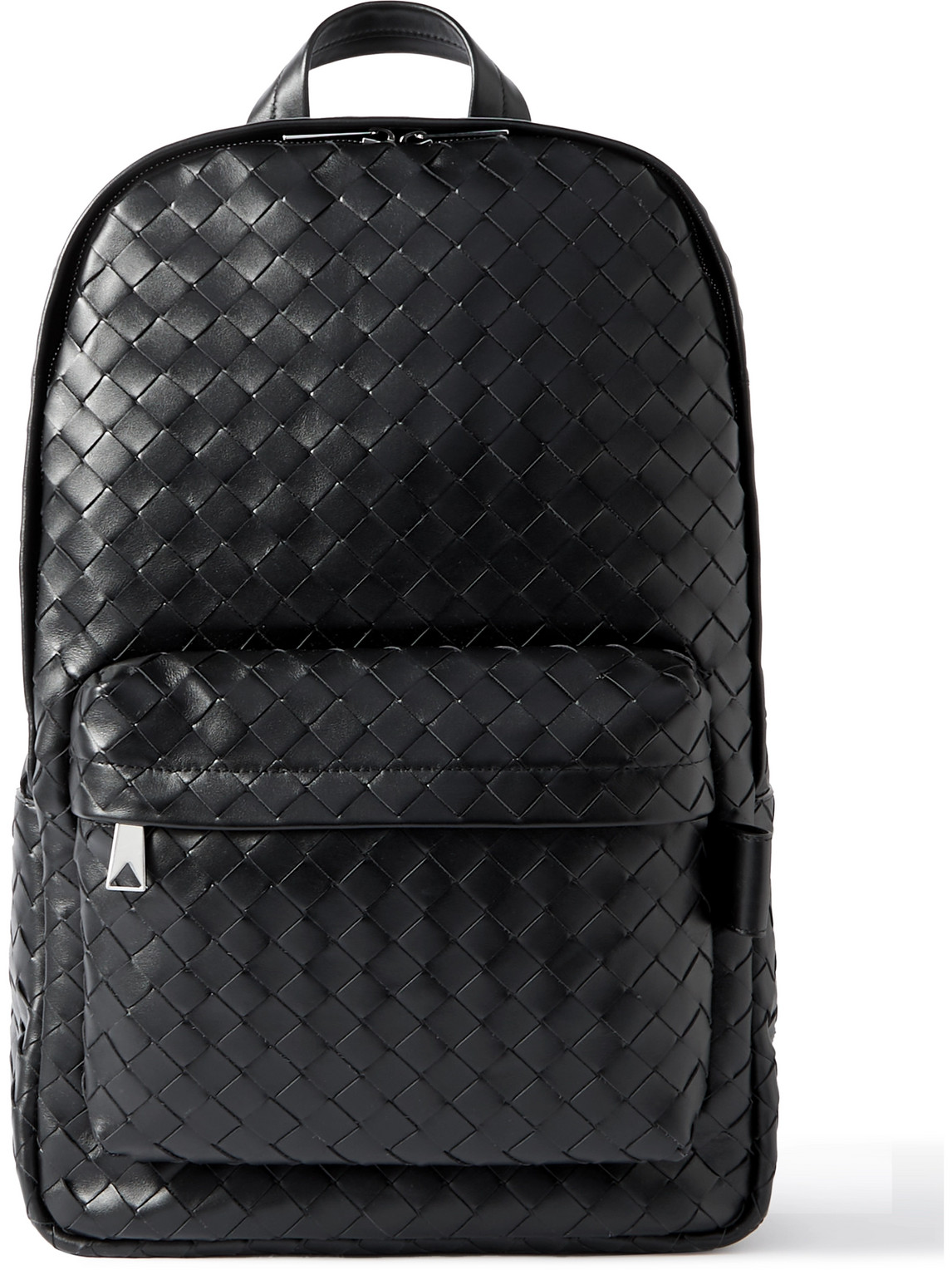 Bottega Veneta Avenue Intrecciato Leather Backpack In Black