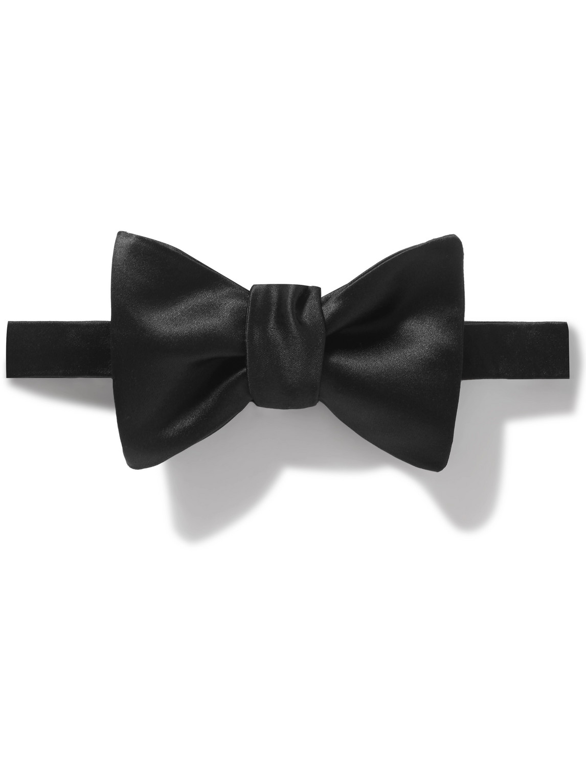 Brunello Cucinelli Self-tie Duchesse Cotton And Silk-blend Satin Bow Tie In Metallic