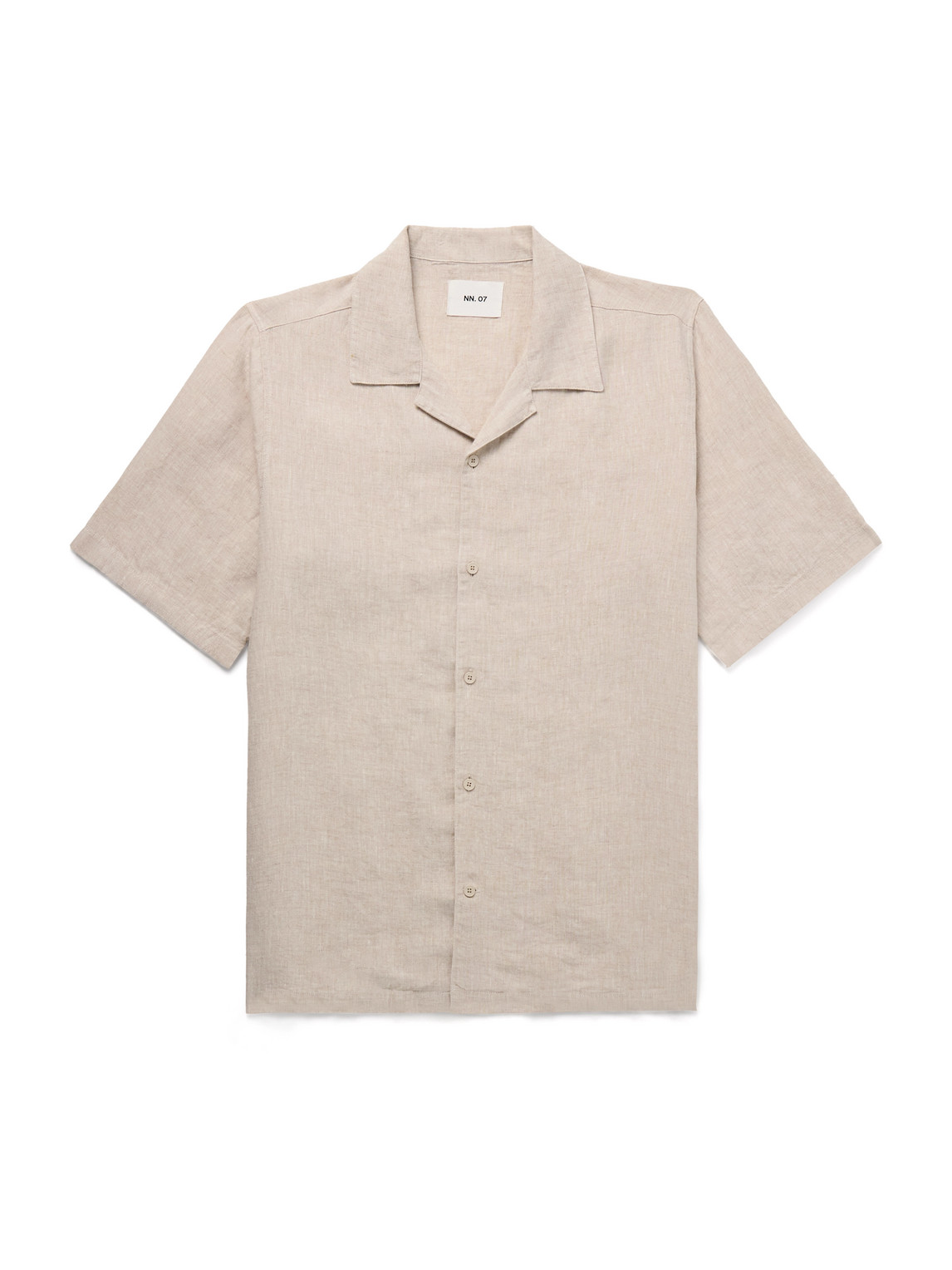 Nn07 Julio 5706 Convertible-collar Linen Shirt In Neutrals