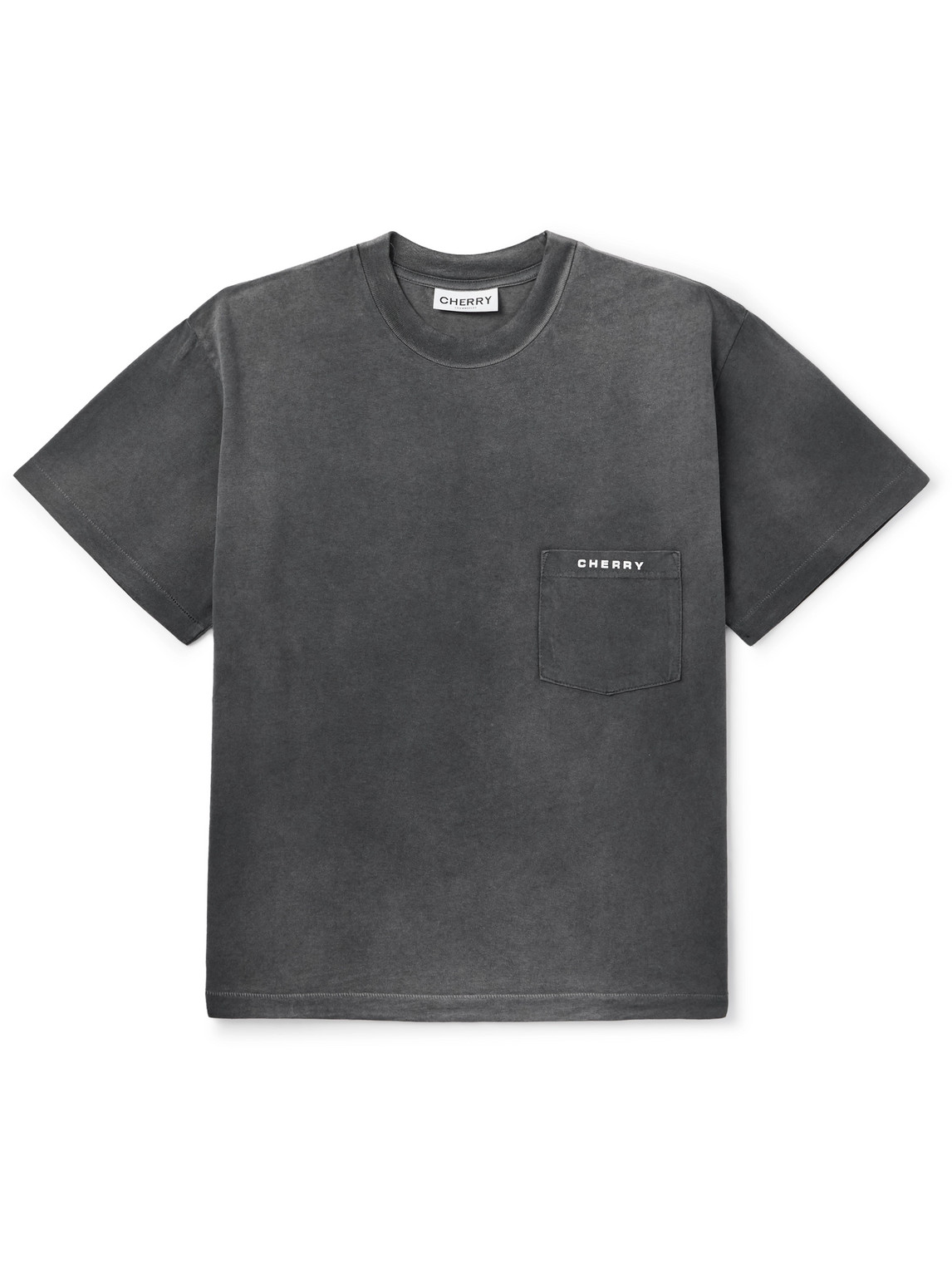 Garment-Dyed Logo-Print Cotton-Jersey T-Shirt