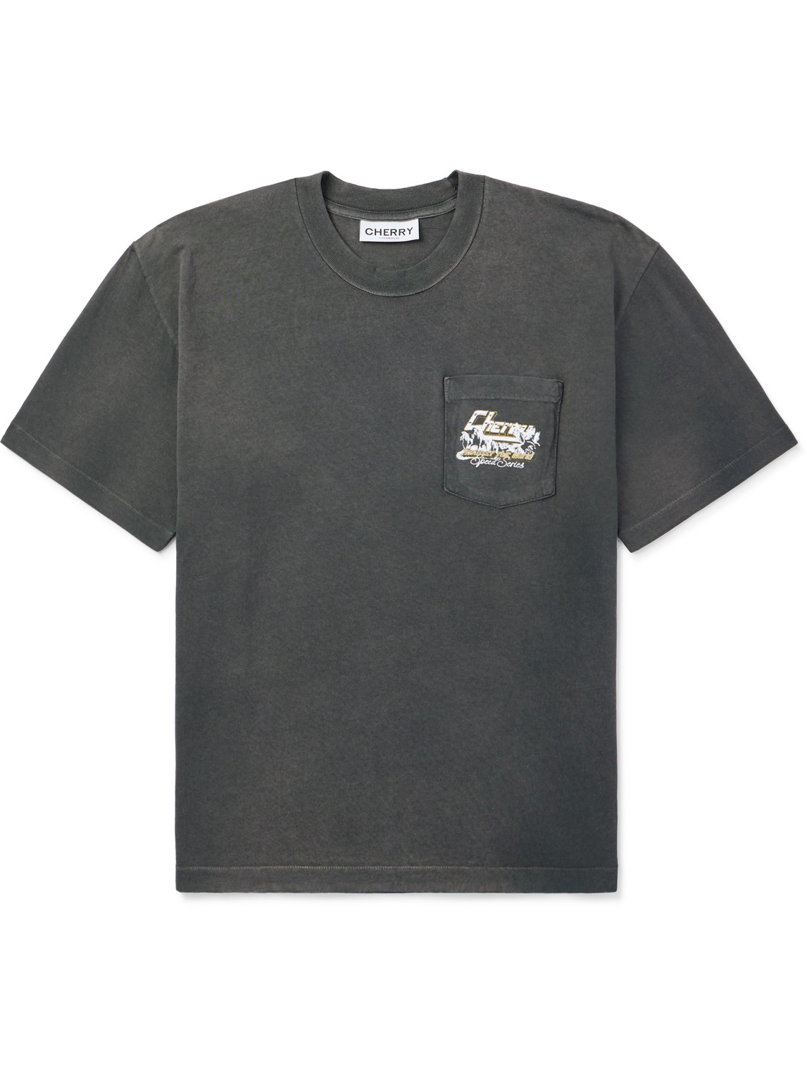 Garment-Dyed Logo-Print Cotton-Jersey T-Shirt