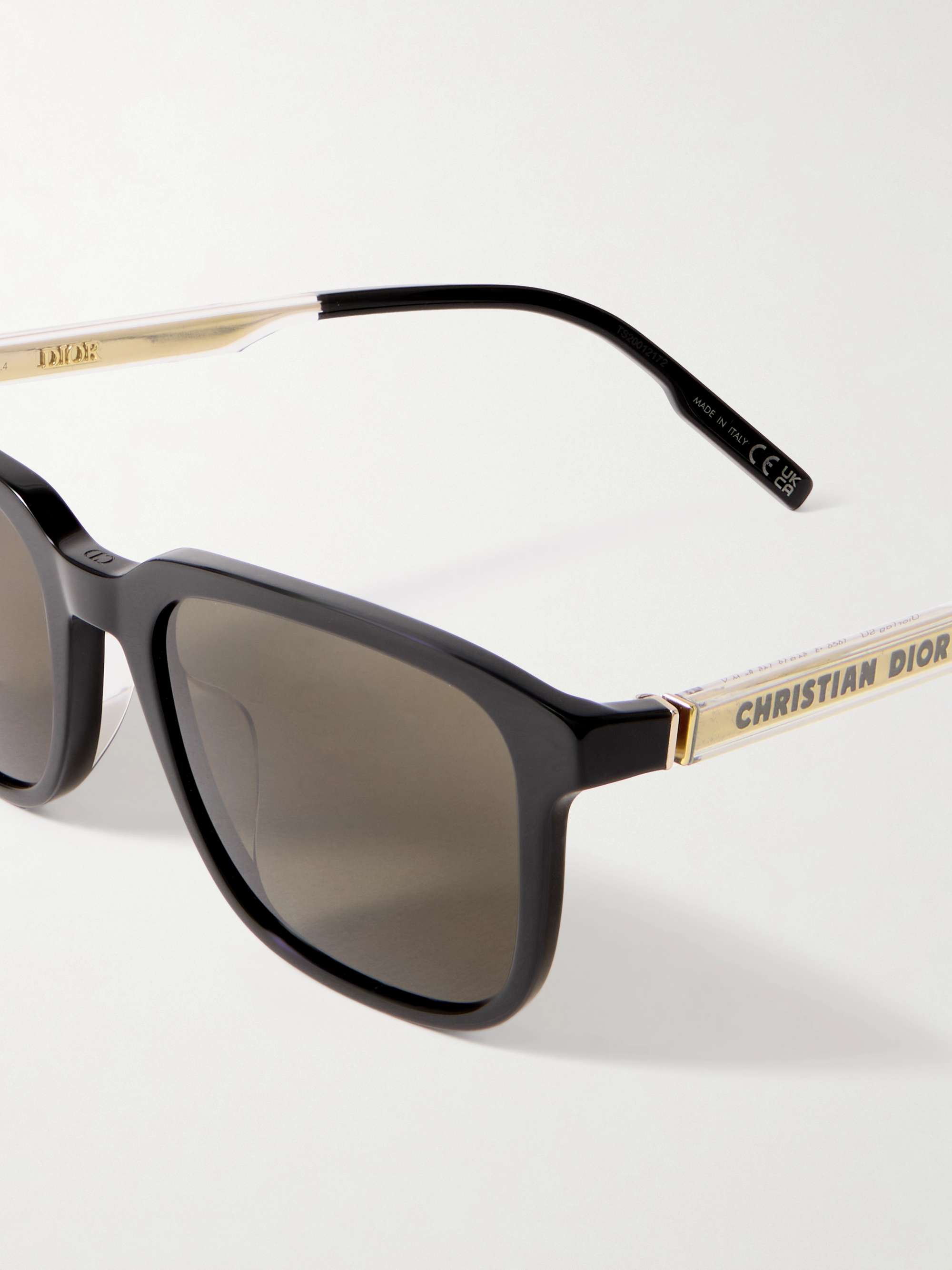 DIOR EYEWEAR DiorTag SU Square Frame Acetate and Gold Tone Sunglasses for Men MR PORTER