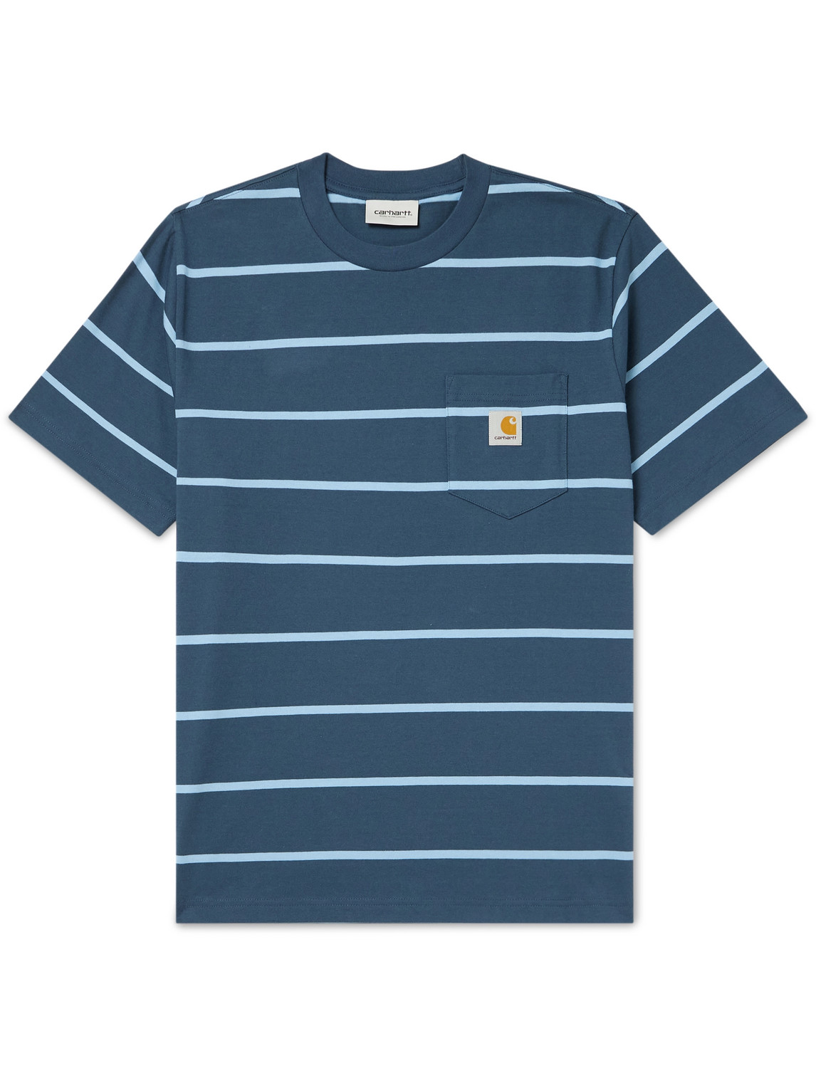 Aiken Logo-Appliquéd Striped Cotton-Jersey T-Shirt