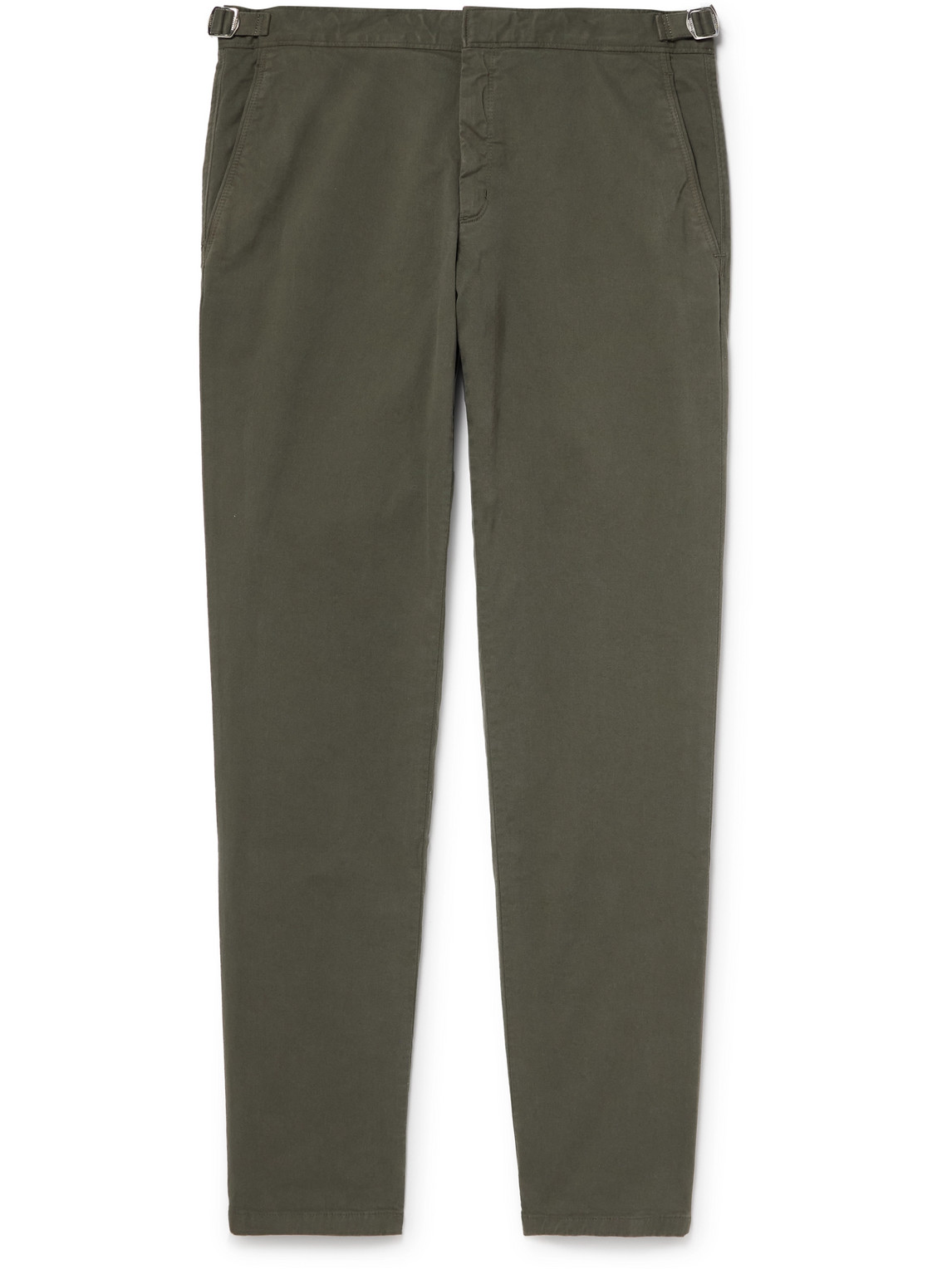 Fallon Straight-Leg Organic Cotton-Blend Twill Trousers