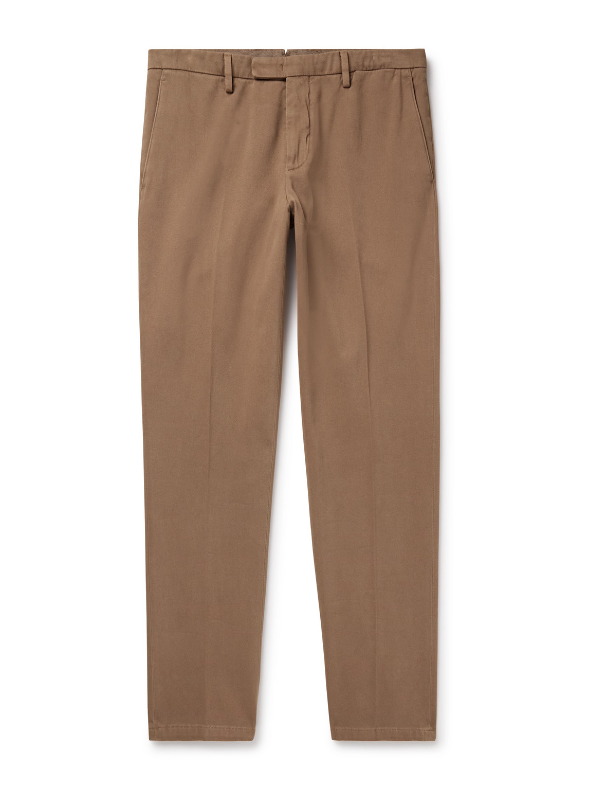 Slim-Fit Straight-Leg Garment-Dyed Cotton-Blend Twill Suit Trousers