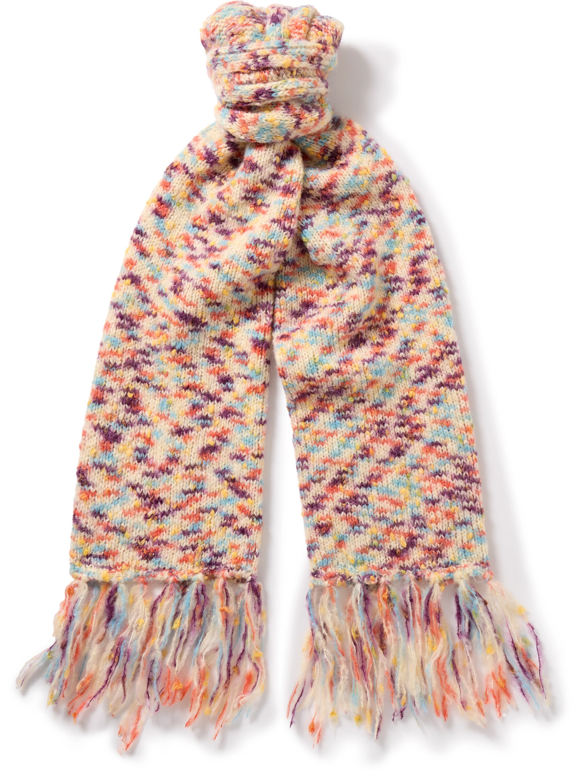 Noah Fringed Knitted Scarf