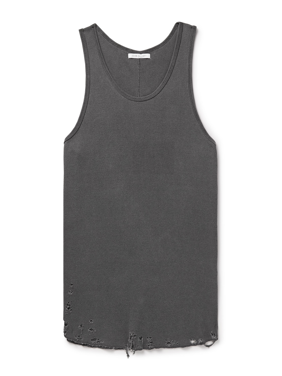 Folsom Slim-Fit Distressed Waffle-Knit Cotton Tank Top